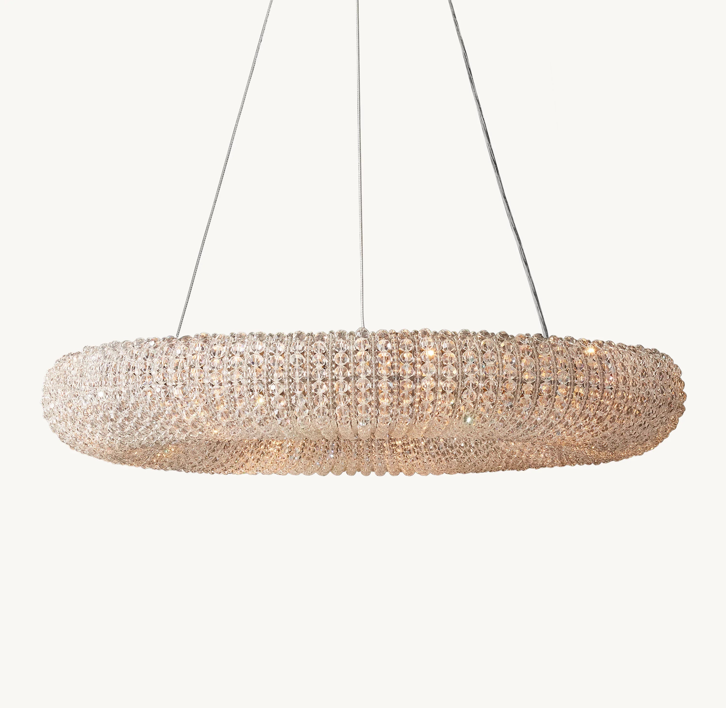 Crystal Bead Round Chandelier - Halo