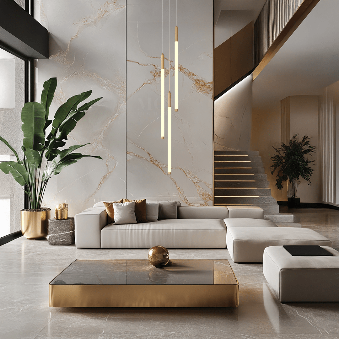 Cascading LED Staircase Chandelier