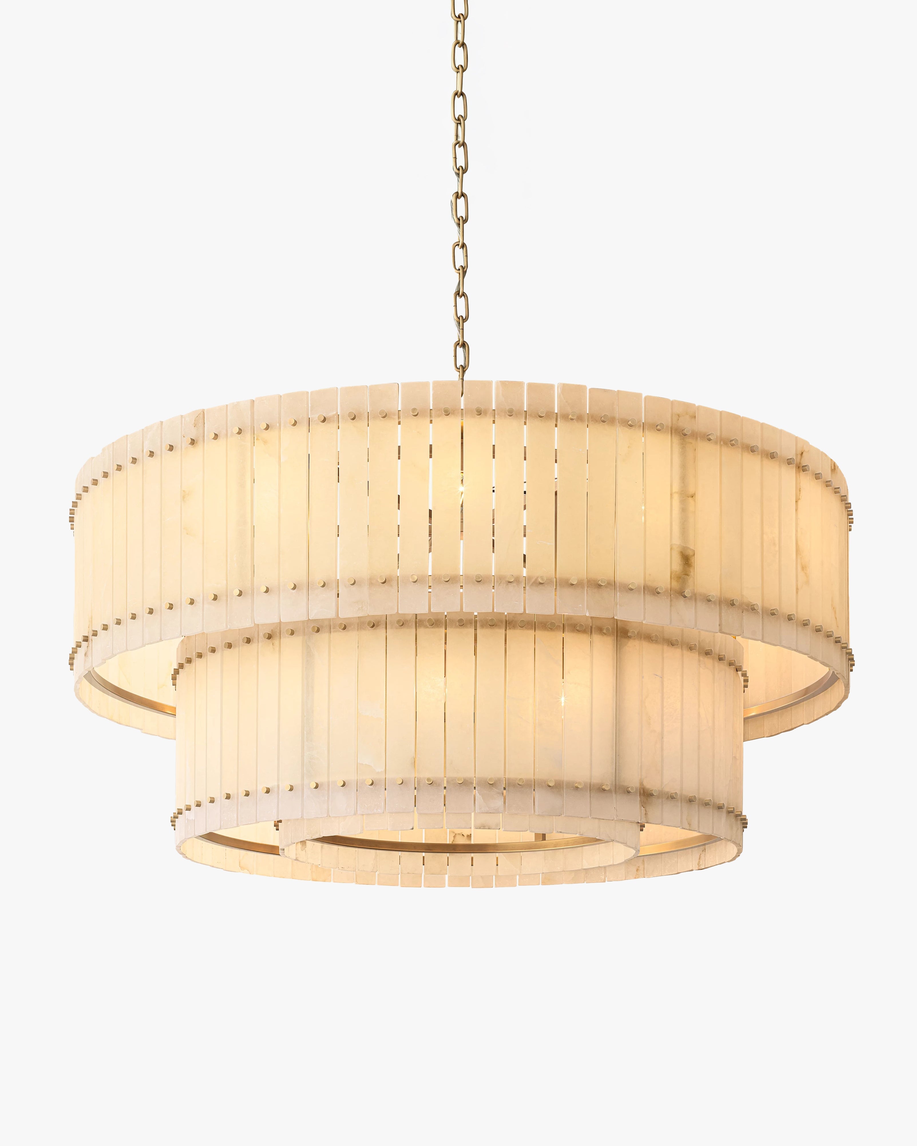 Alabaster Two-Tier Chandelier - San Marco