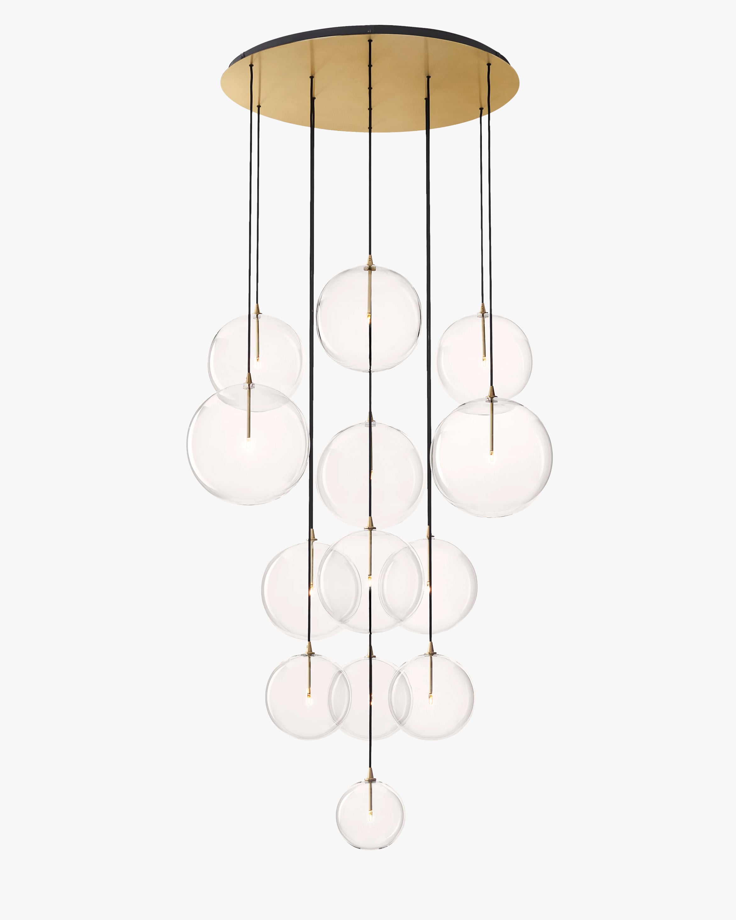 Blown Glass Globe Cluster Chandelier - Mobile