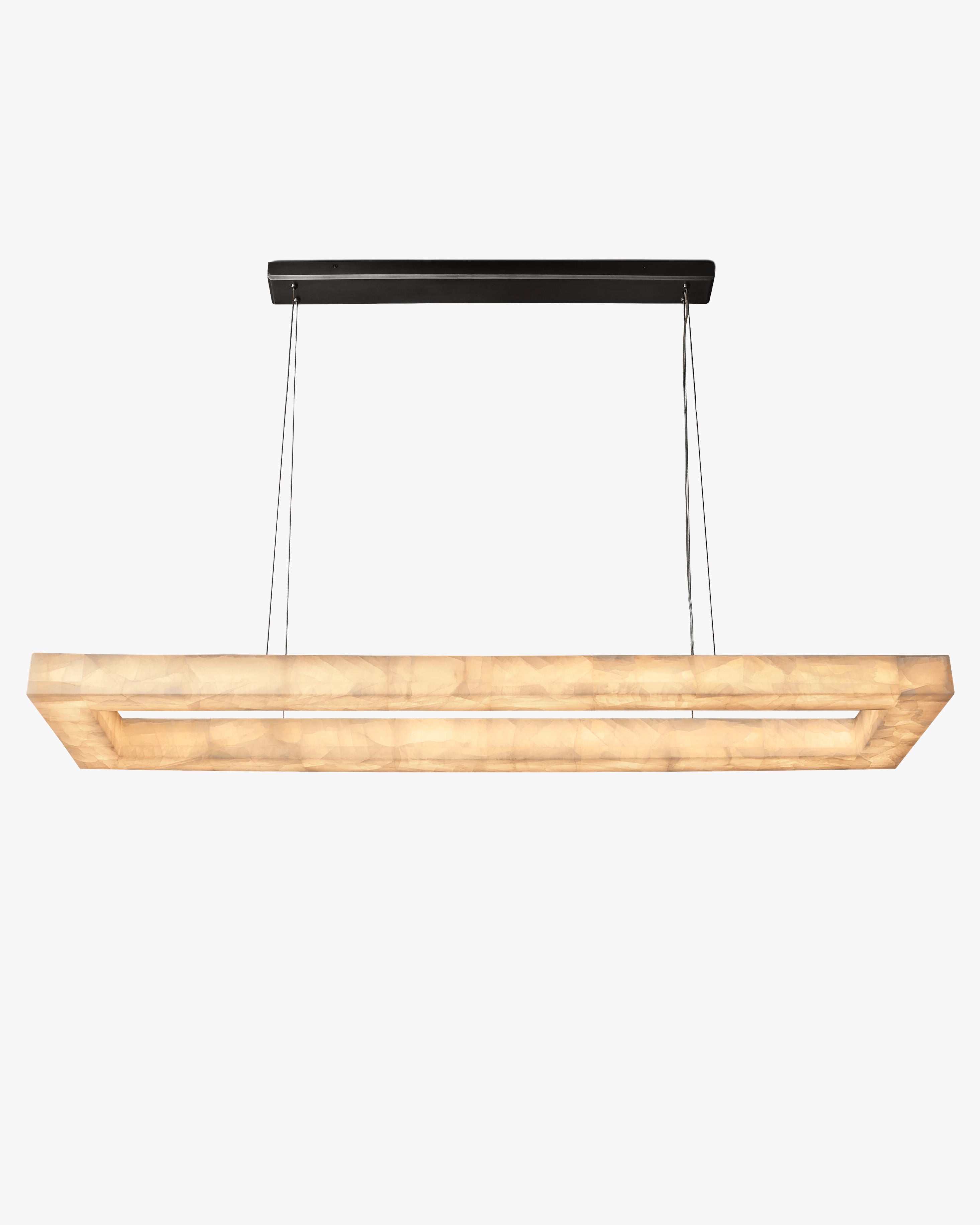 Lueur Rectangular Alabaster Chandelier - Rivage