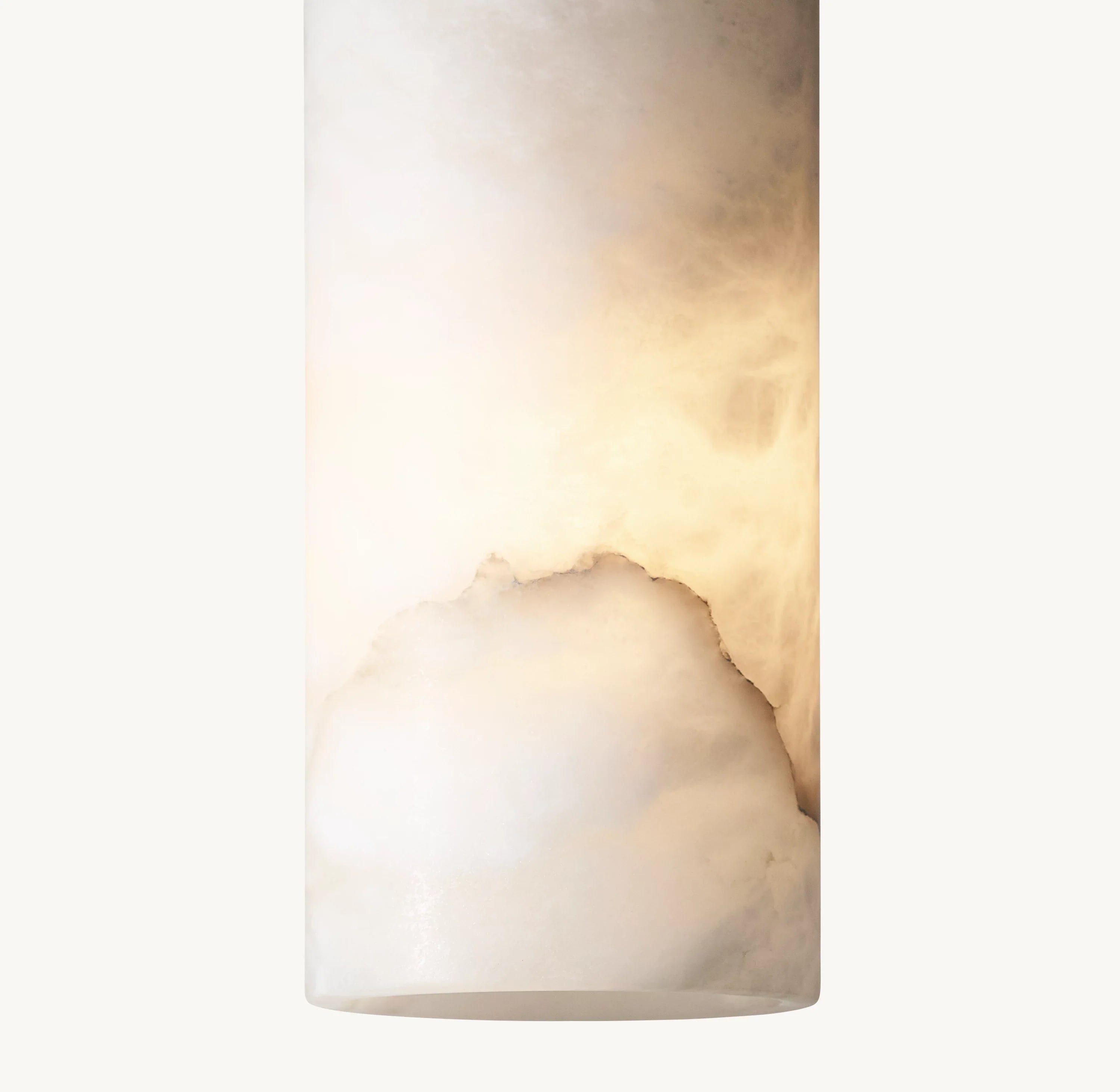 Carved Alabaster Cylinder Pendant Light - Celestial