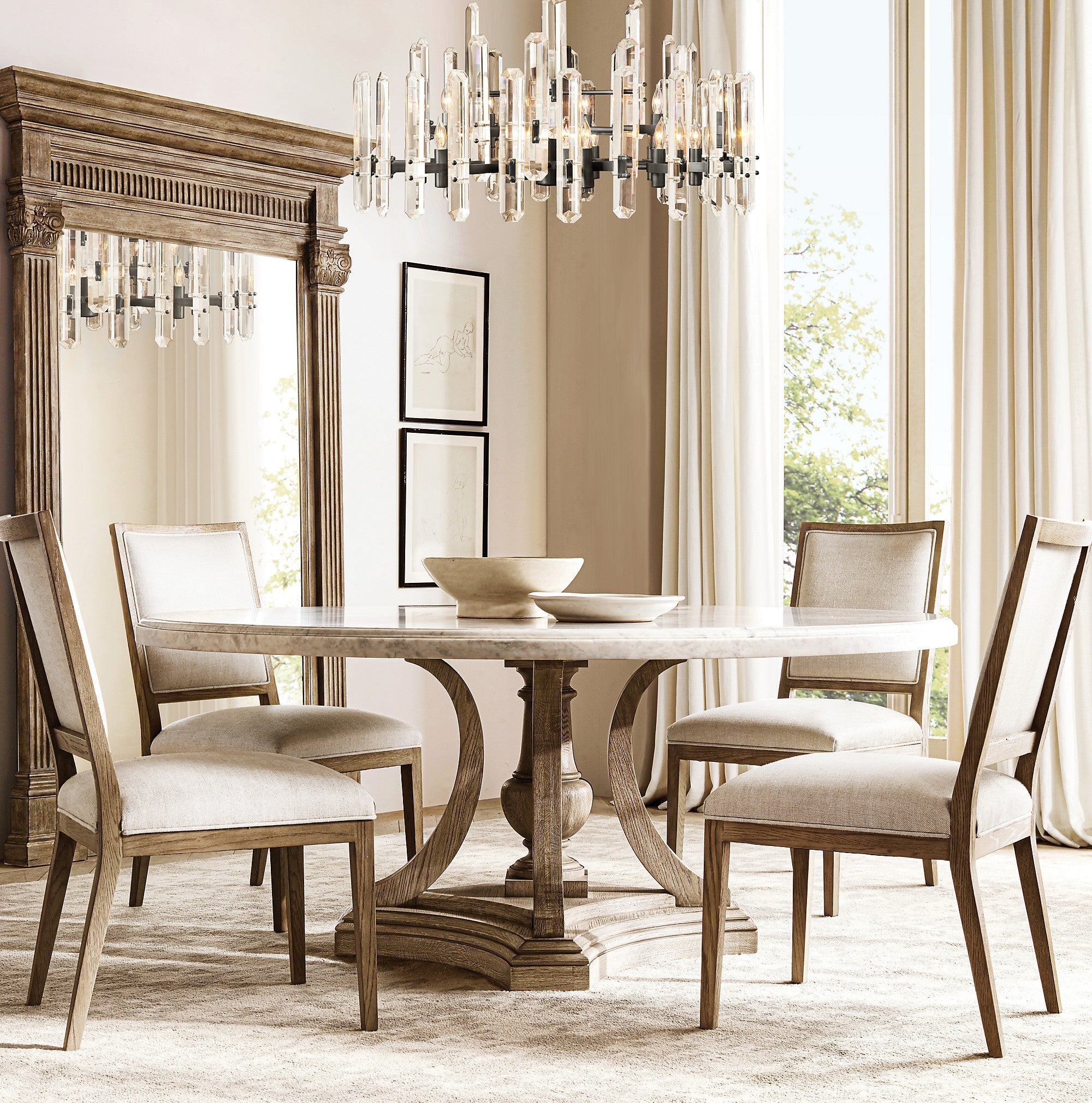 Crystal Prism Round Chandelier - Bonnington
