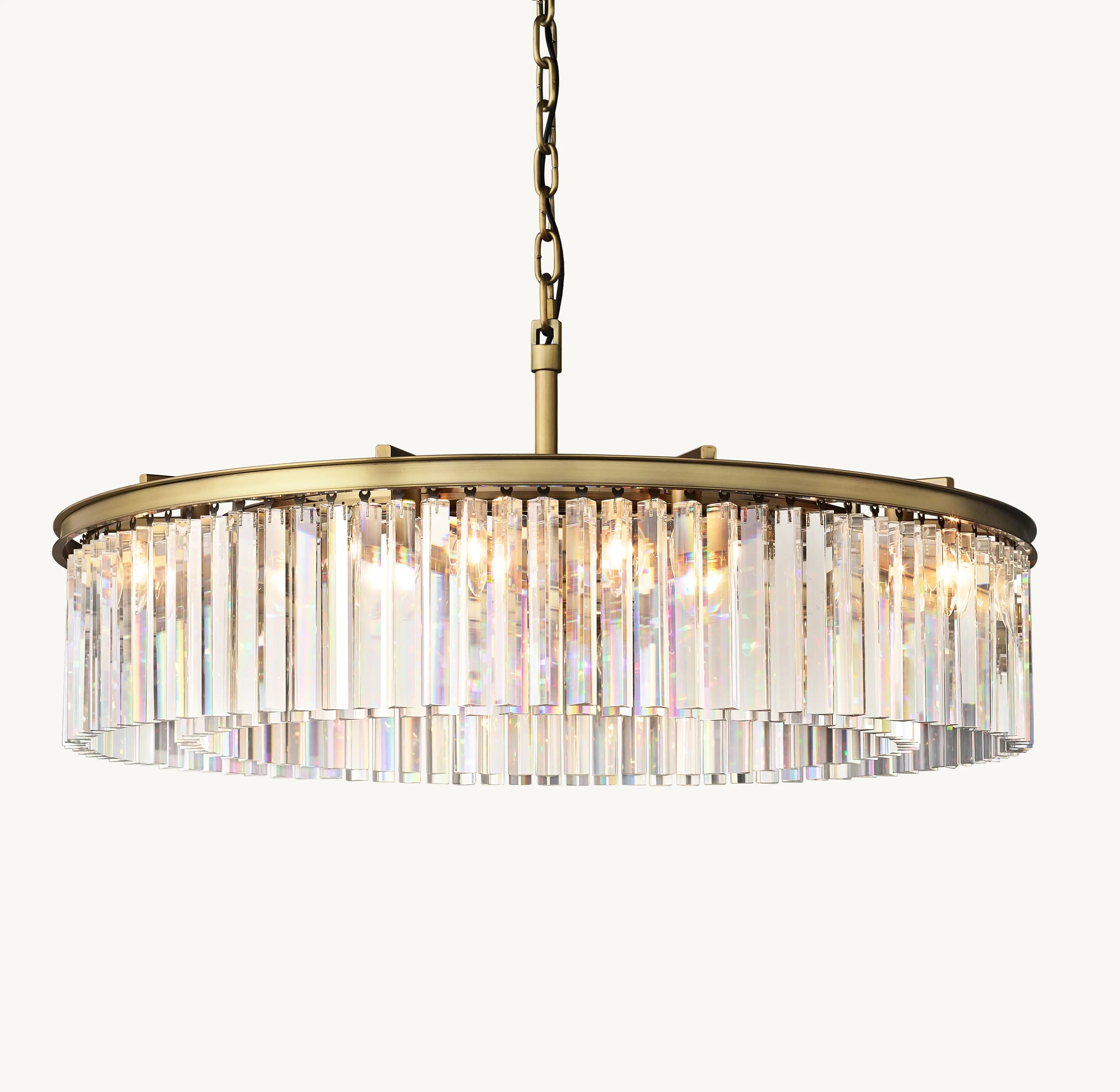 Crystal Prism Round Chandelier - Rhys