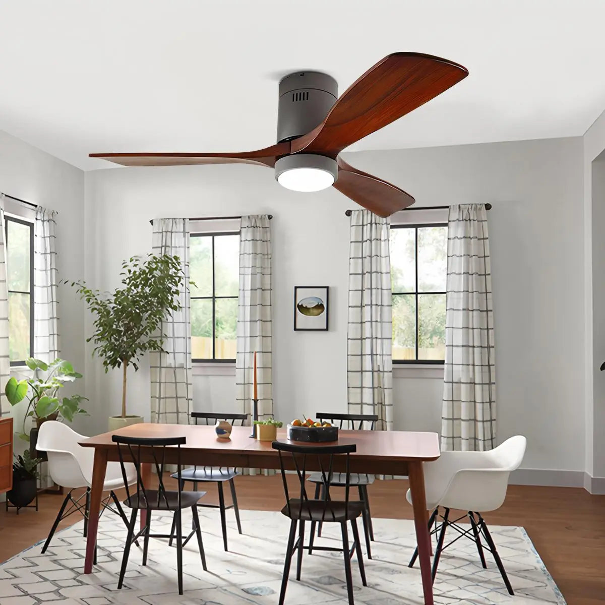 Deckenventilatorlampe im Mid-Century Modern Stil (Hugger)