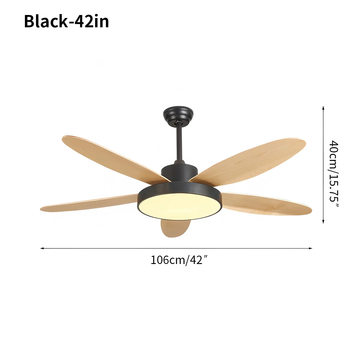 5-flammige moderne Deckenventilatorlampe für Wohnzimmer
