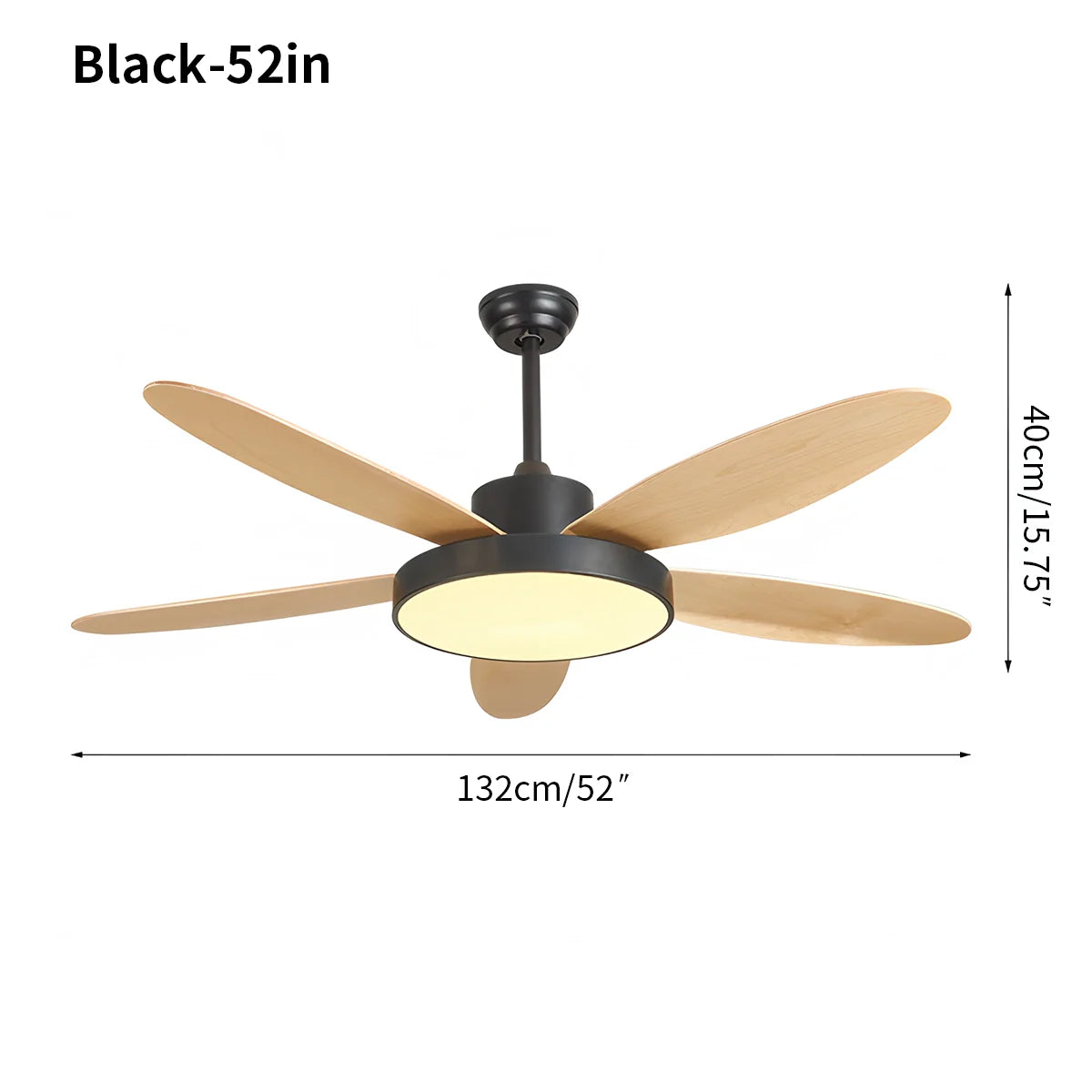 5-flammige moderne Deckenventilatorlampe für Wohnzimmer