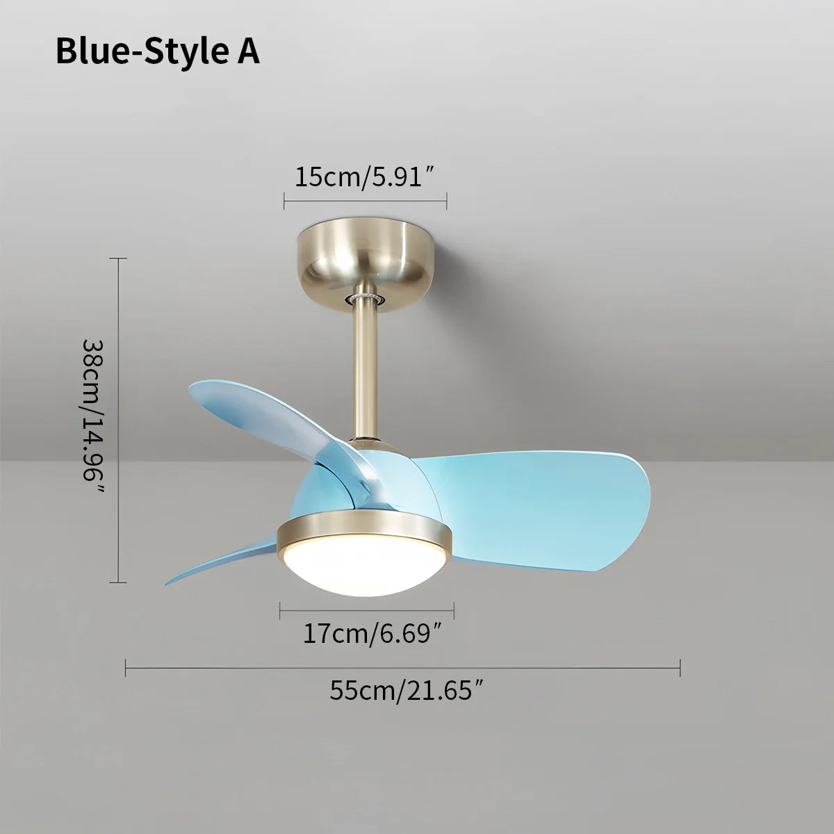 Einfache Deckenventilatorlampe für Kinderzimmer