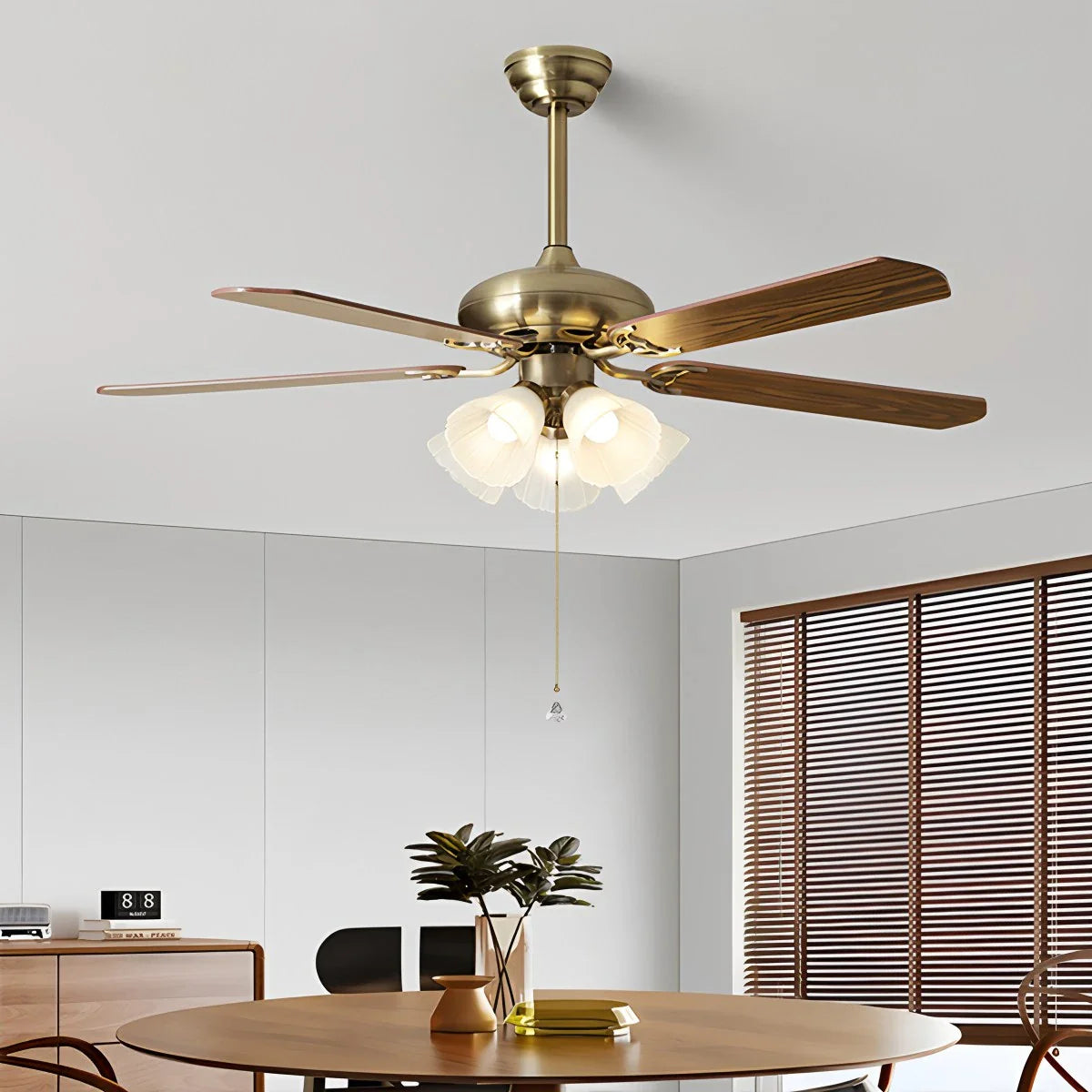 Amerikanische Retro Deckenventilatorlampe für Esszimmer