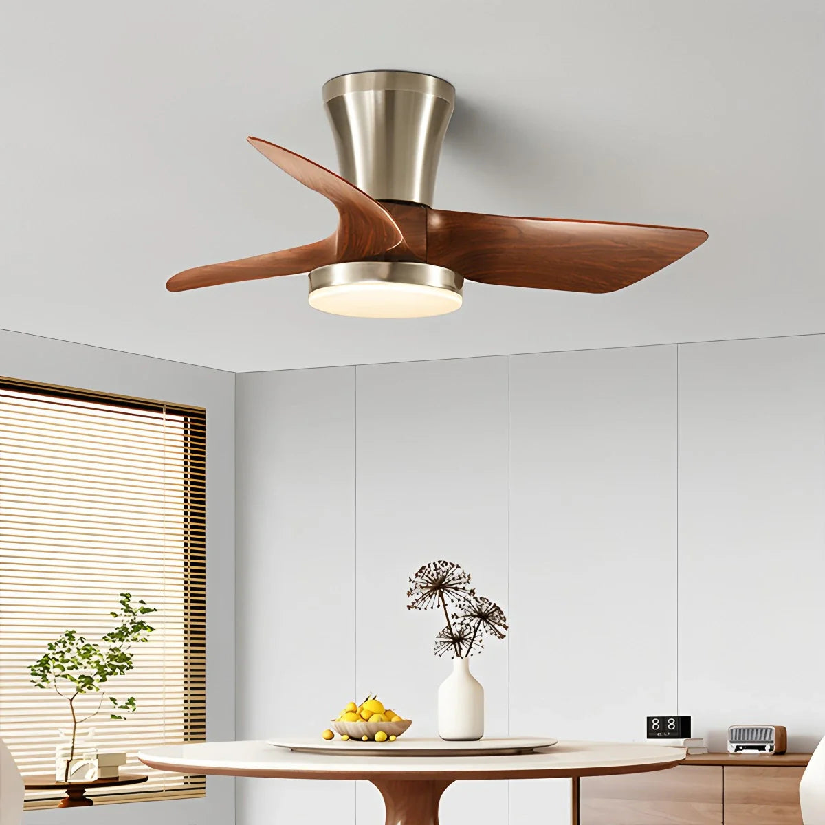 Nordische LED-Deckenleuchte mit Ventilator für das Wohnzimmer