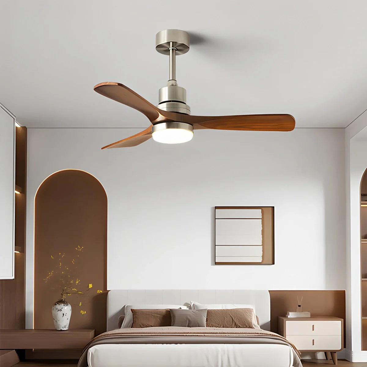 Amerikanischer Retro-Deckenventilator mit 3 Flügeln und Licht