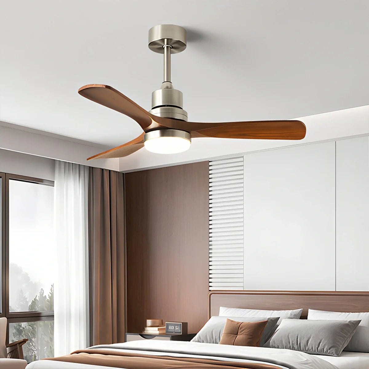 Amerikanischer Retro-Deckenventilator mit 3 Flügeln und Licht