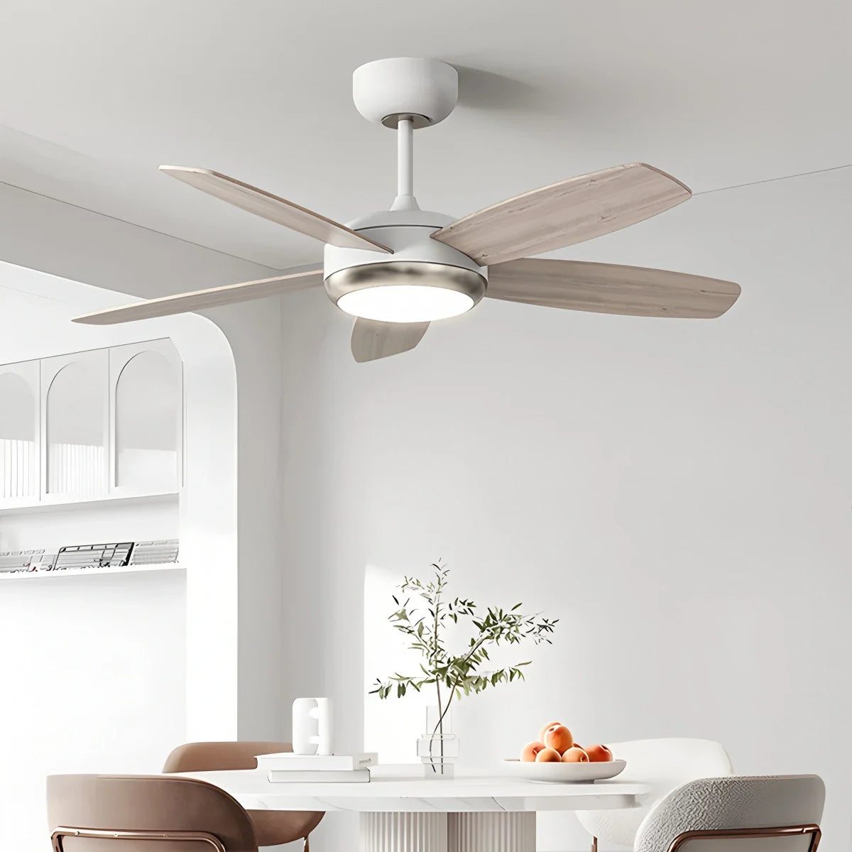 Deckenventilator-Leuchte im amerikanischen Retro-Stil mit 5 Flügeln