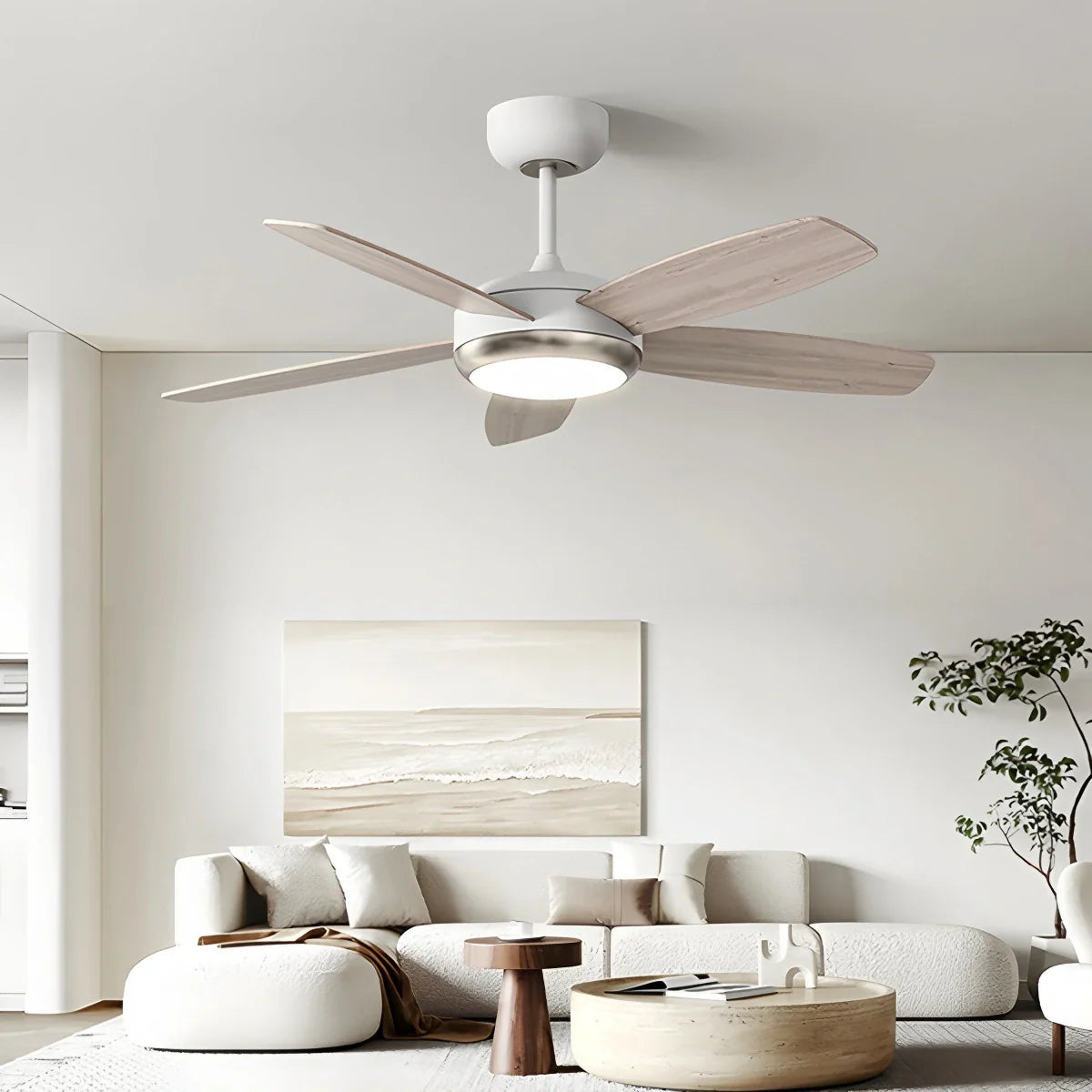 Deckenventilator-Leuchte im amerikanischen Retro-Stil mit 5 Flügeln