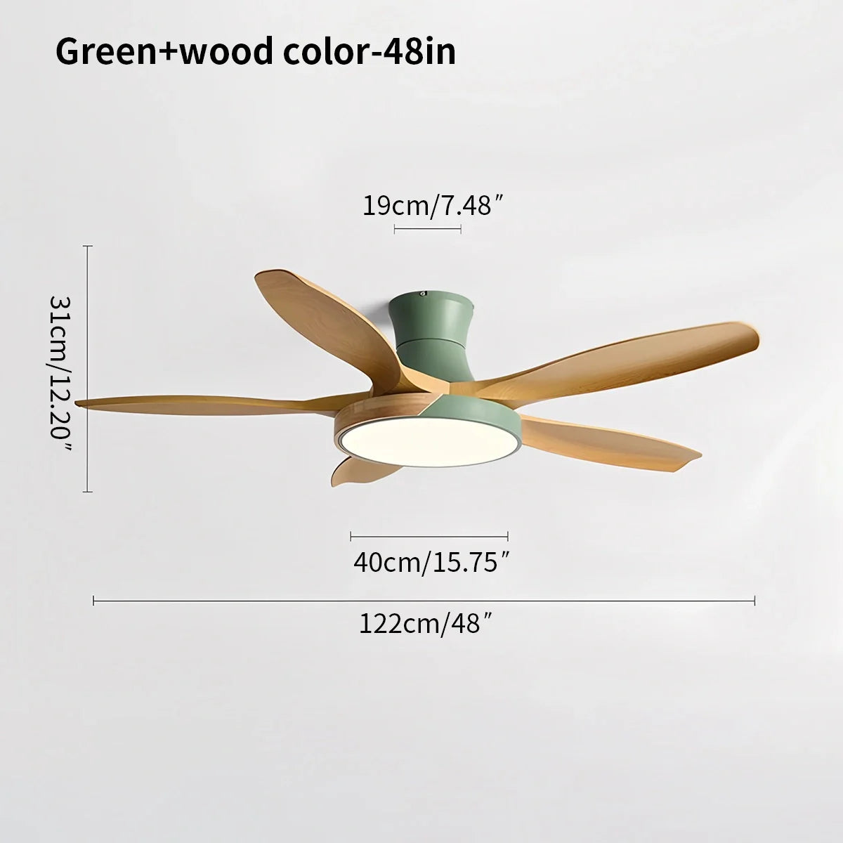 Nordic 5-Flügel LED Deckenventilator mit Beleuchtung
