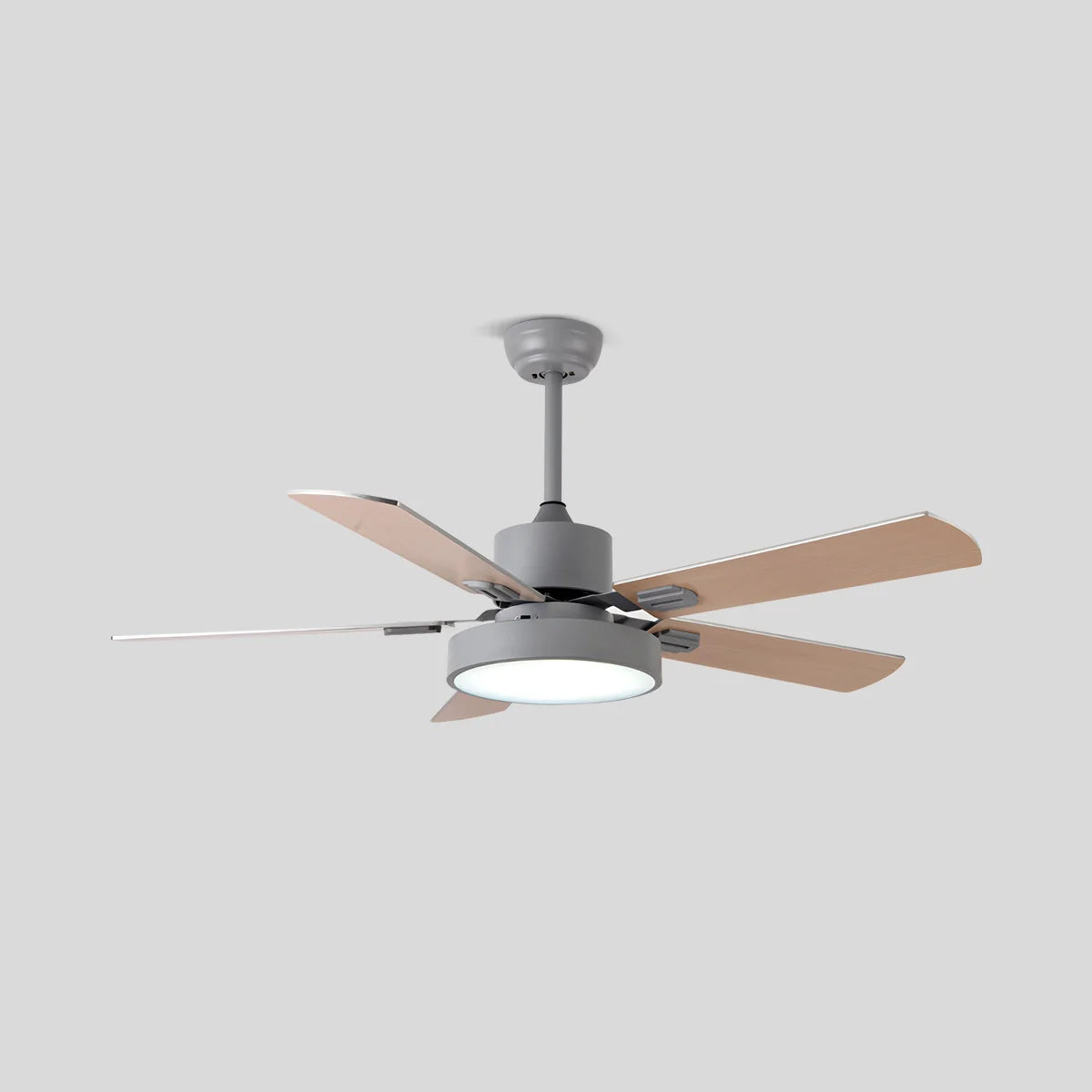 Antizer 5 Blade Vintage Ceiling Fan Light for Living Room Grey