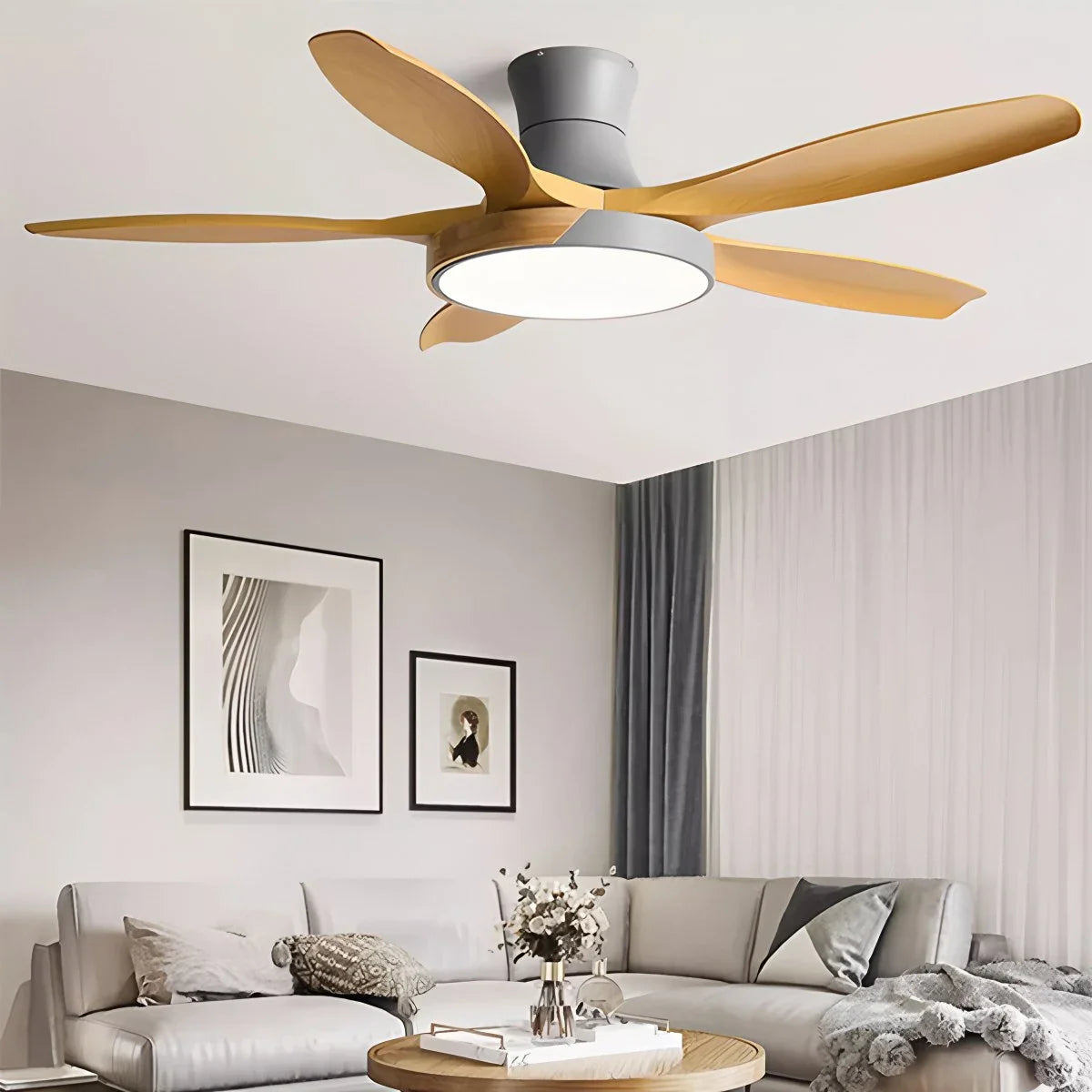 Nordic 5-Flügel LED Deckenventilator mit Beleuchtung