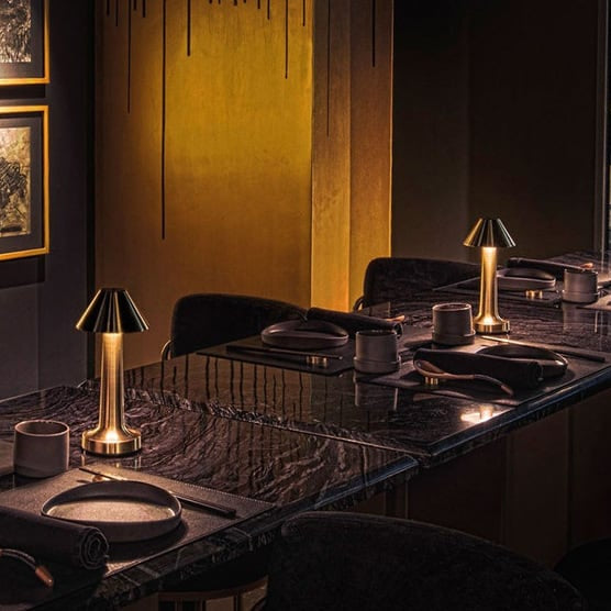 Dreieck Pilz Cocktail Tischlampe