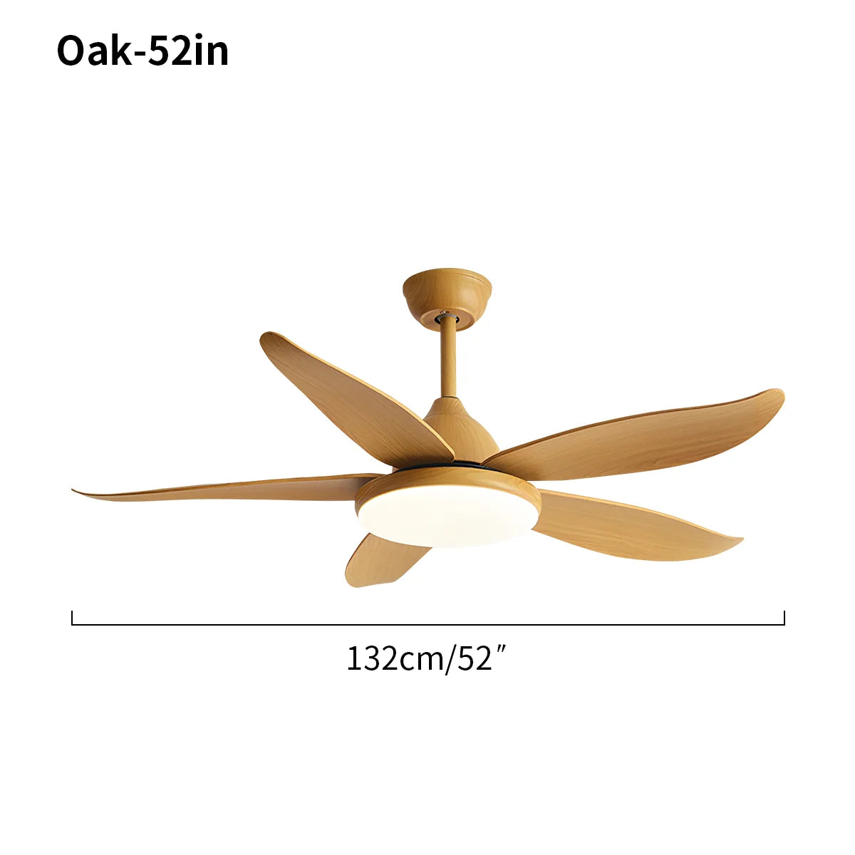 5 Blade Contemporary Ceiling Fan Lamp