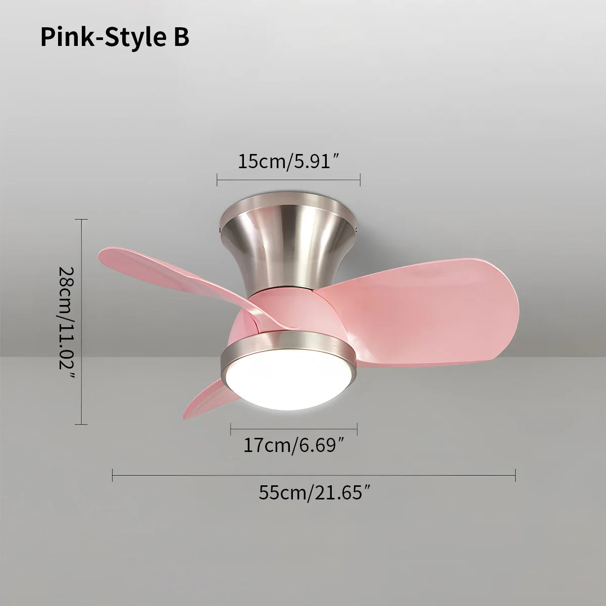 Einfache Deckenventilatorlampe für Kinderzimmer
