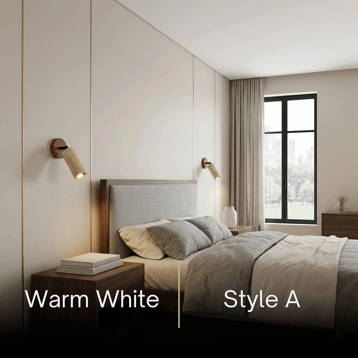 Strata Natural LED Travertin Wandleuchte