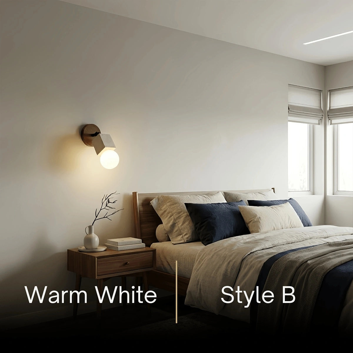 Strata Natural LED Travertin Wandleuchte