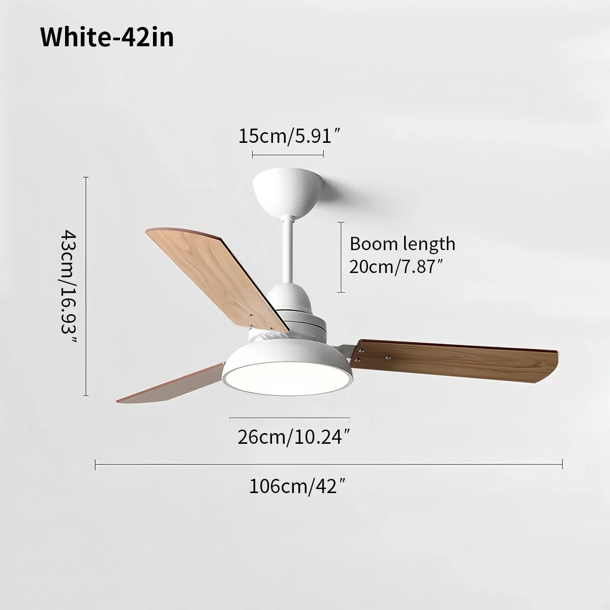 Modern Minimalist Three Leaf Ceiling Fan Light