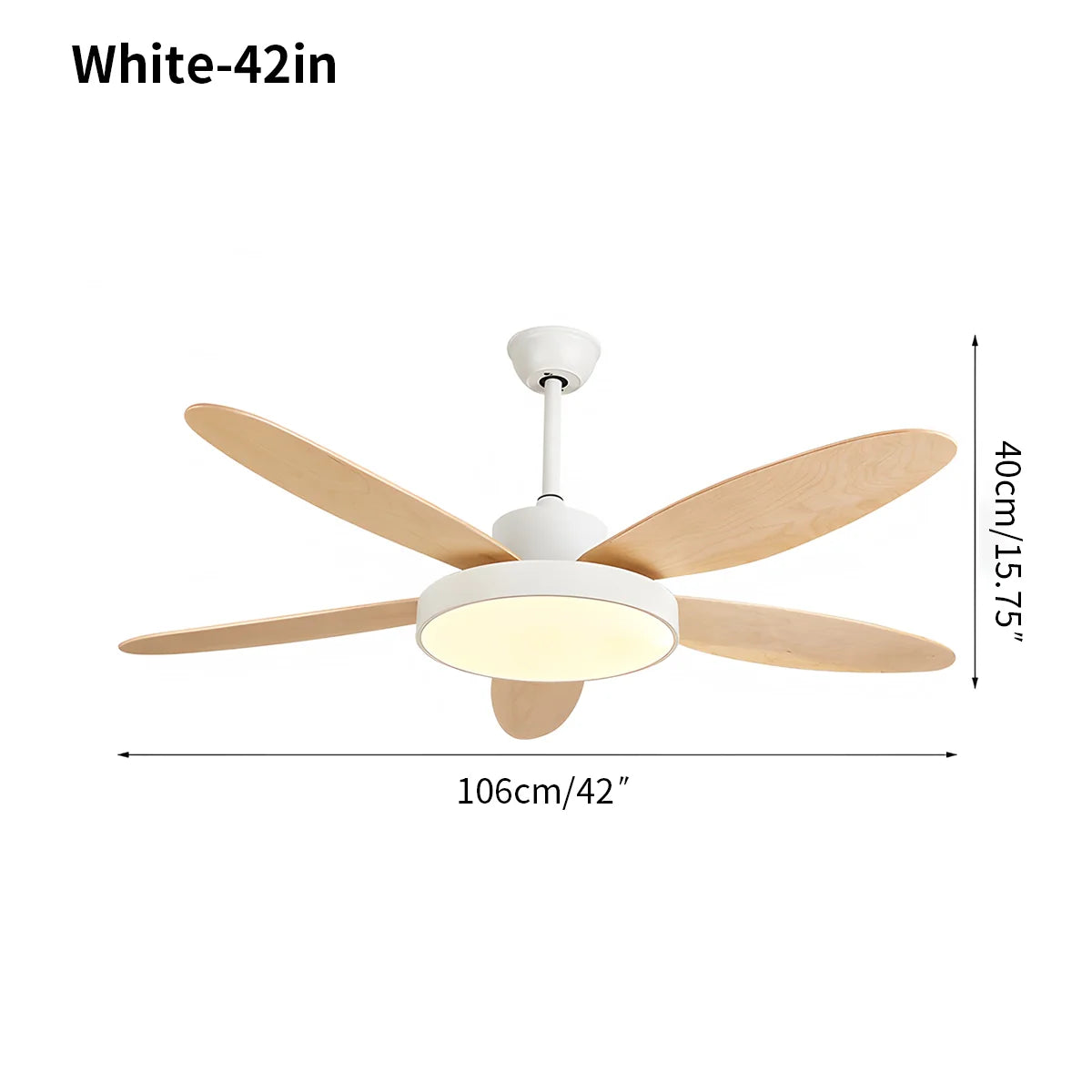 5-flammige moderne Deckenventilatorlampe für Wohnzimmer