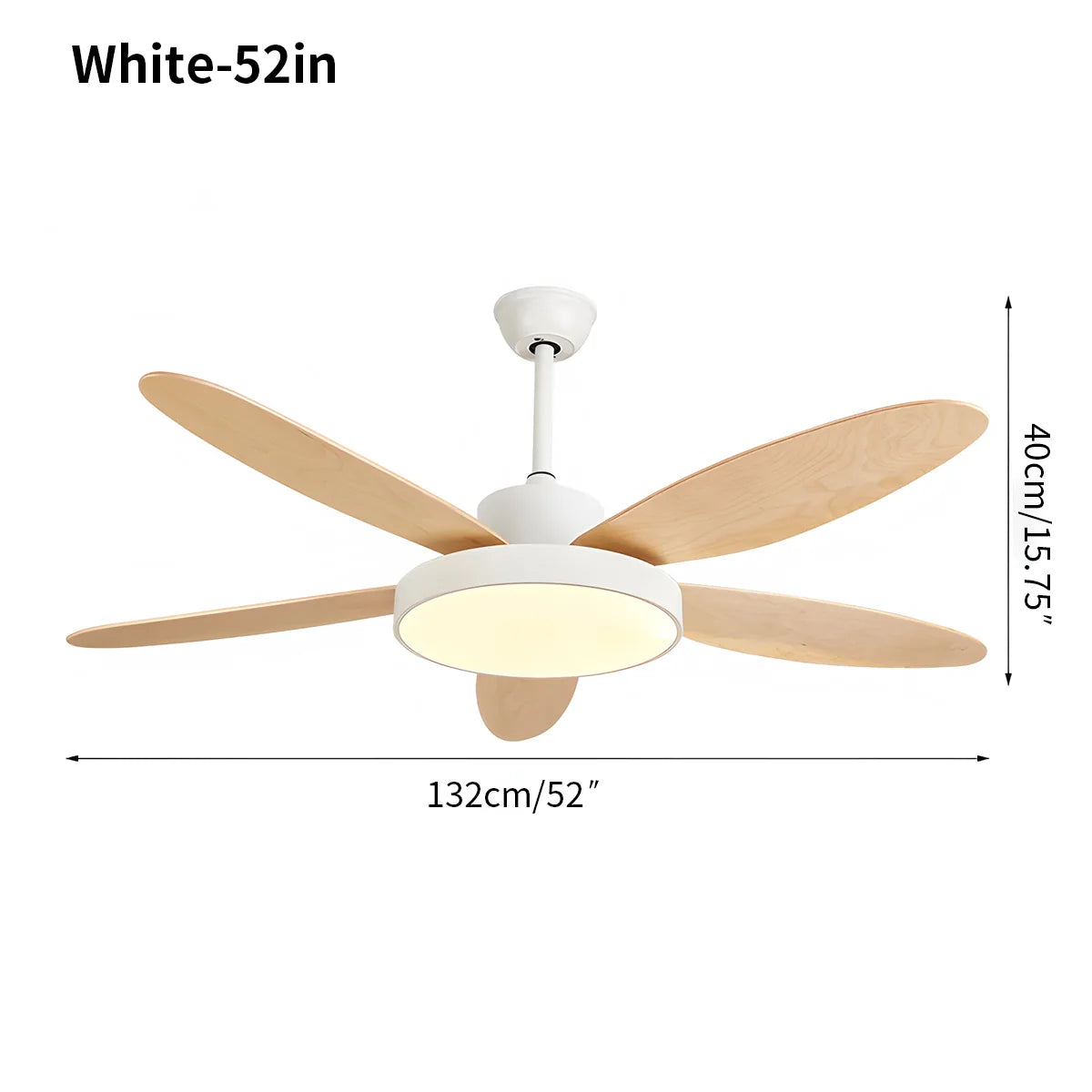 5-flammige moderne Deckenventilatorlampe für Wohnzimmer