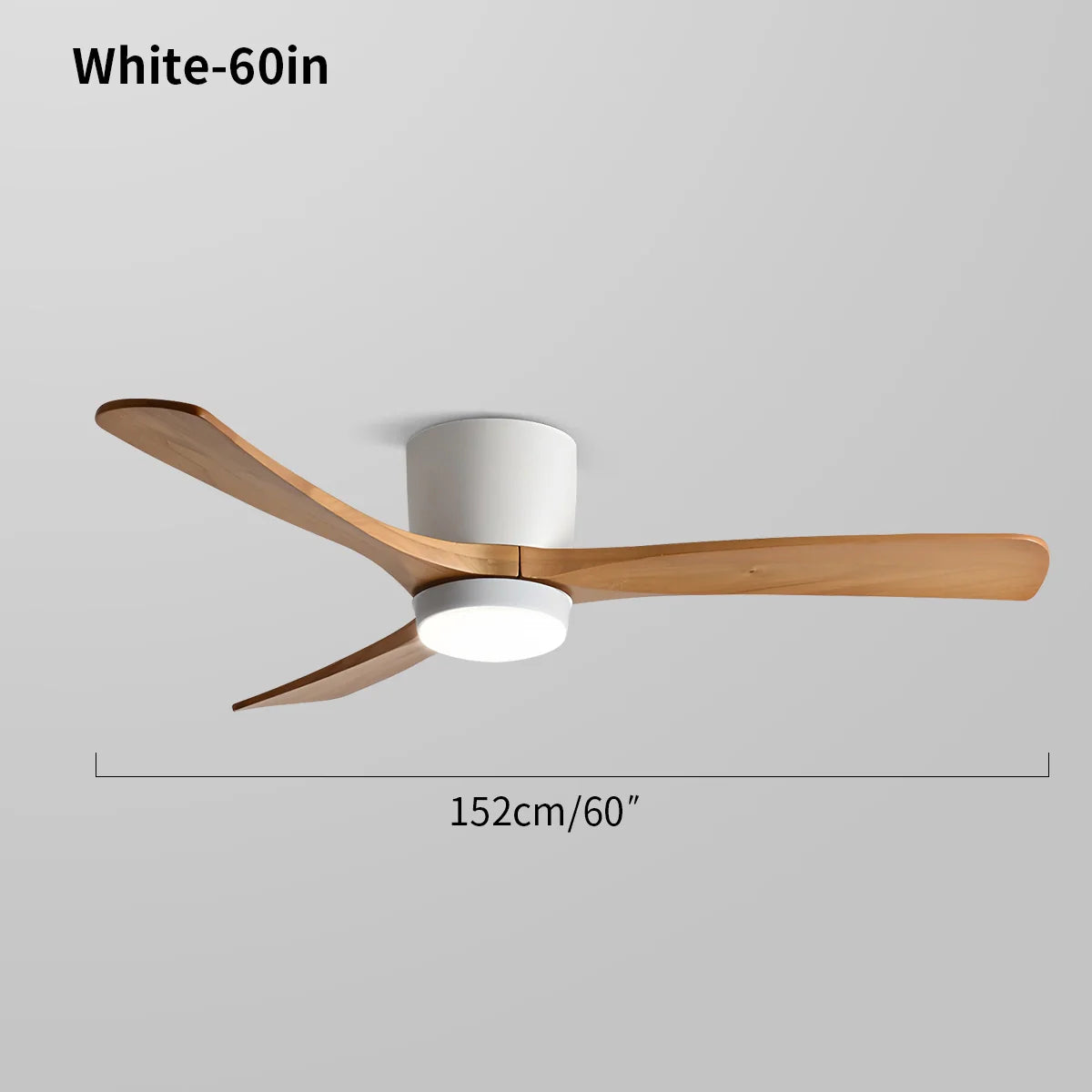 Großer, flacher Deckenventilator mit Beleuchtung