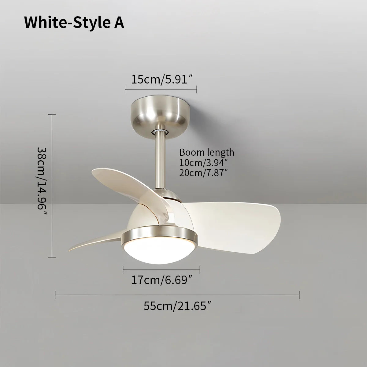 Einfache Deckenventilatorlampe für Kinderzimmer