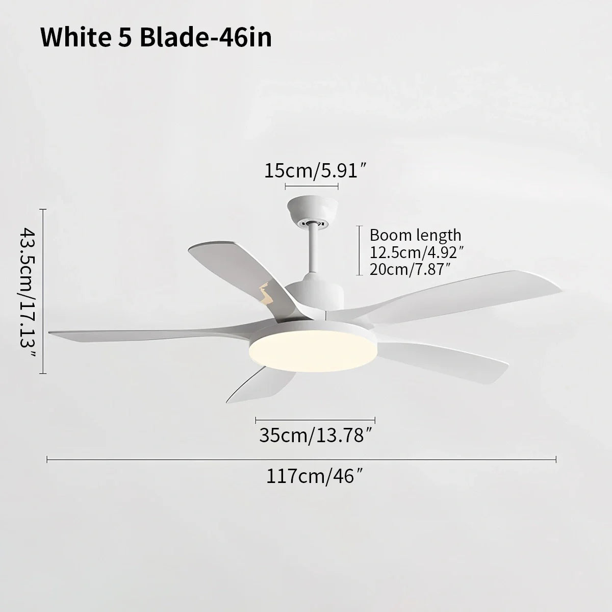 Wohnzimmer Deckenventilator mit 6 Flügeln und Beleuchtung