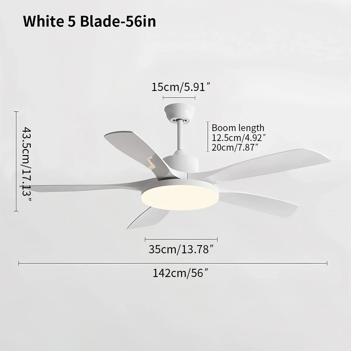 Wohnzimmer Deckenventilator mit 6 Flügeln und Beleuchtung