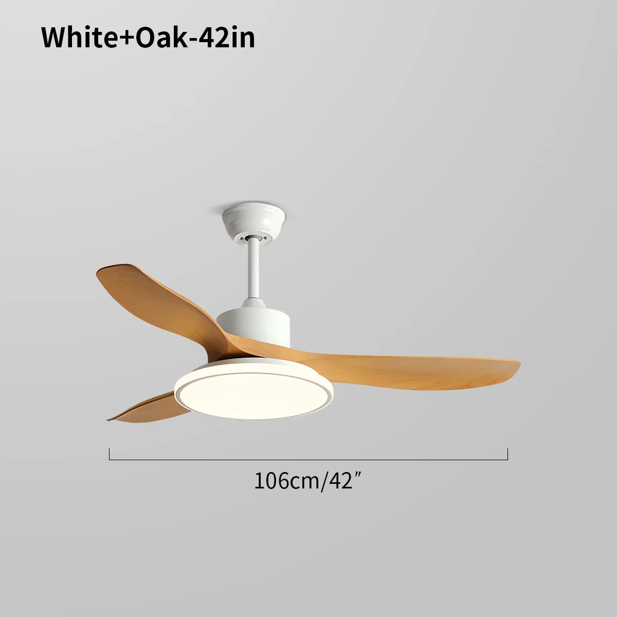 Moderner Deckenventilator mit 3 Flügeln und Beleuchtung