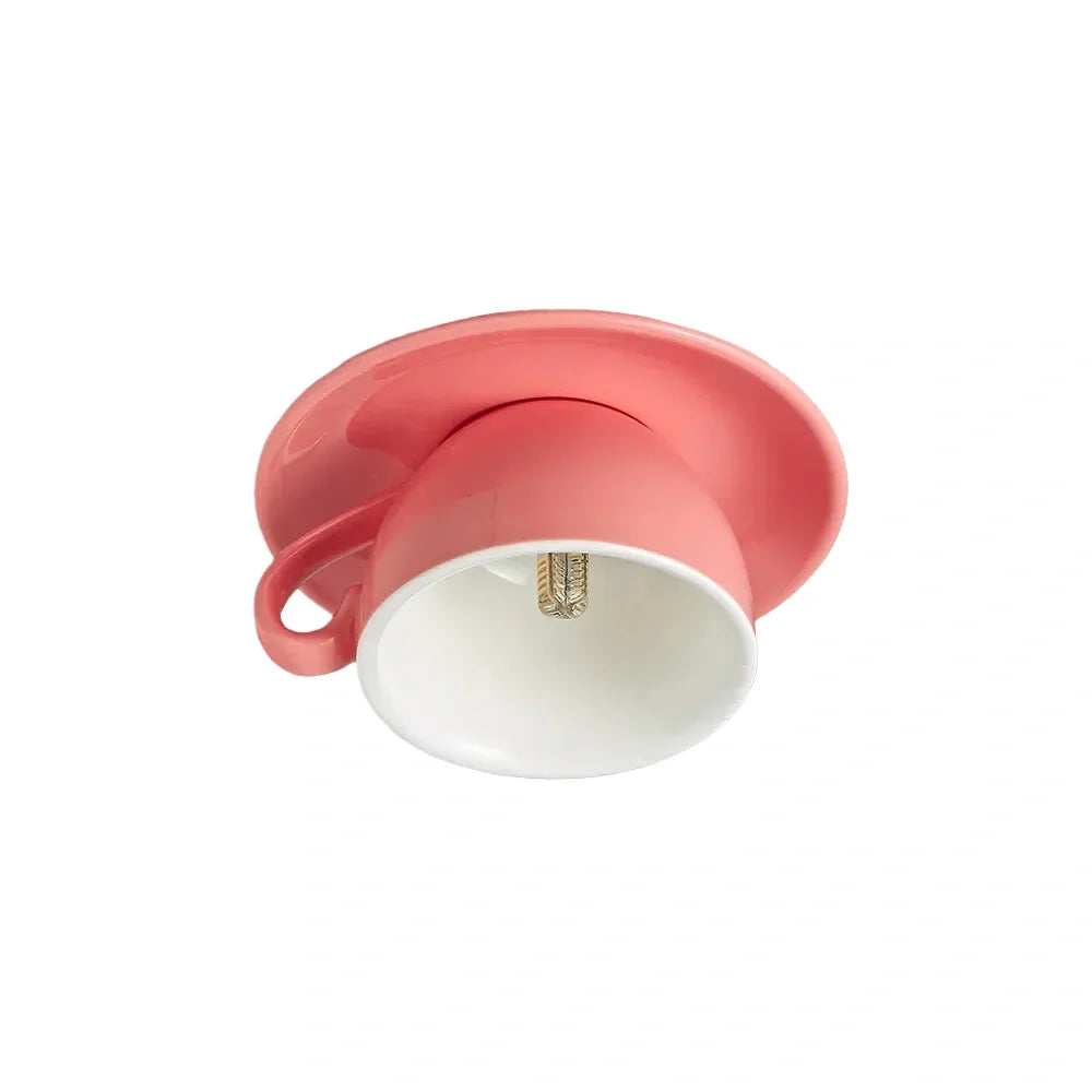 Vivara Art Deco Ceramic Ceiling Light - 7-Color Options Cup Design for Bedroom