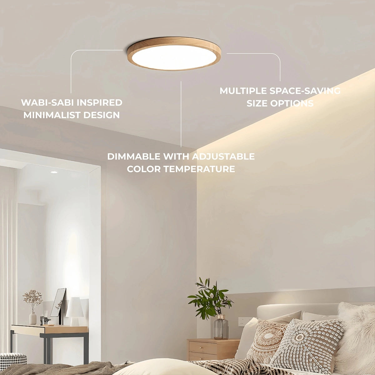 Zenno Wabi-sabi Modern Round Ceiling Light