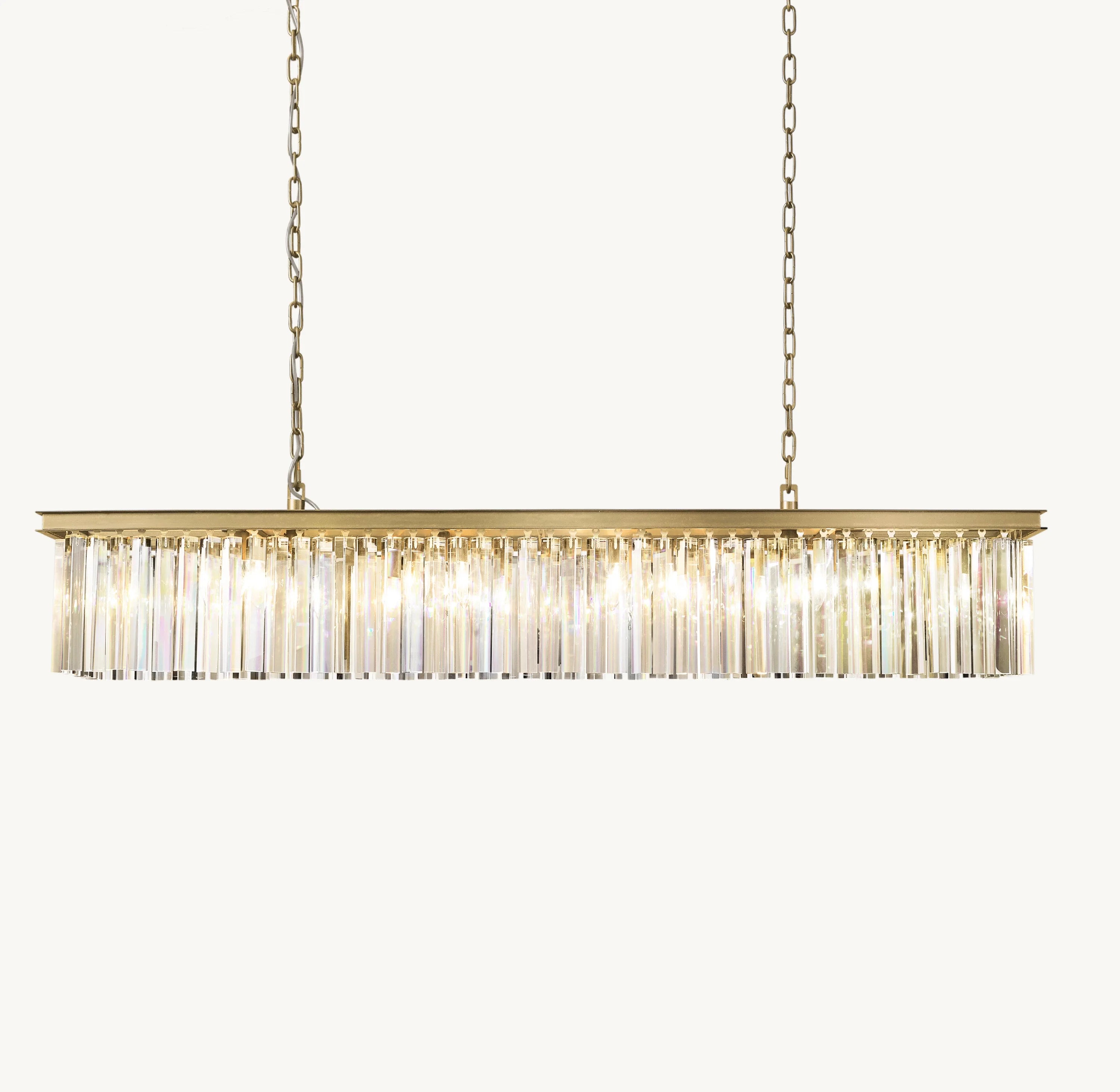 Crystal Prism Rectangular Chandelier - Rhys