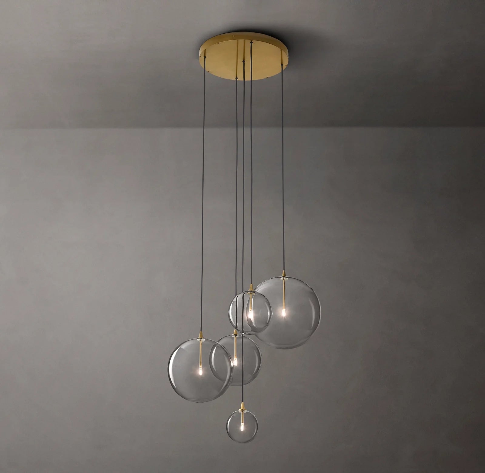 Blown Glass Globe Cluster Chandelier - Mobile