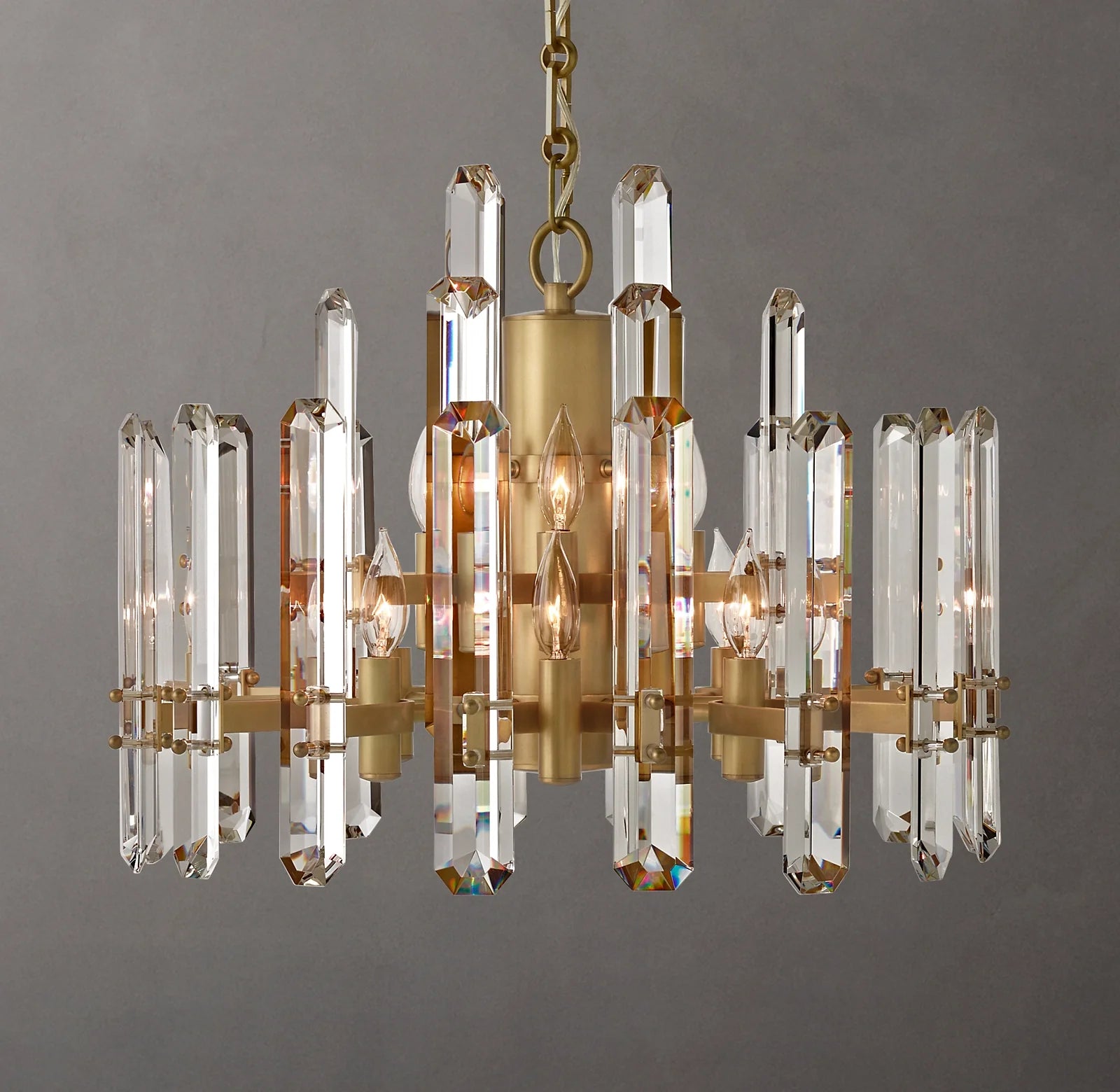 Crystal Prism Round Chandelier - Bonnington