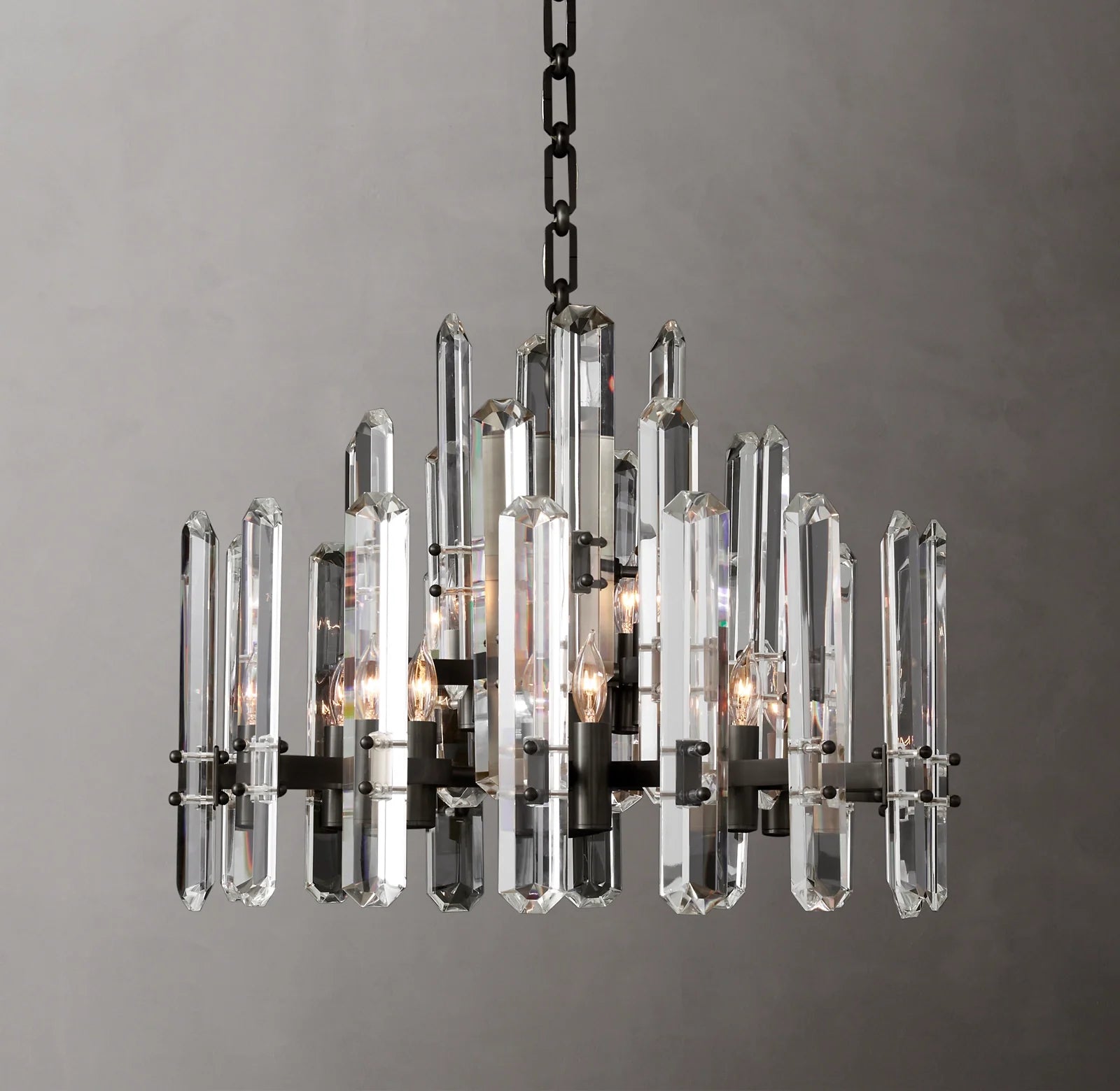 Crystal Prism Round Chandelier - Bonnington