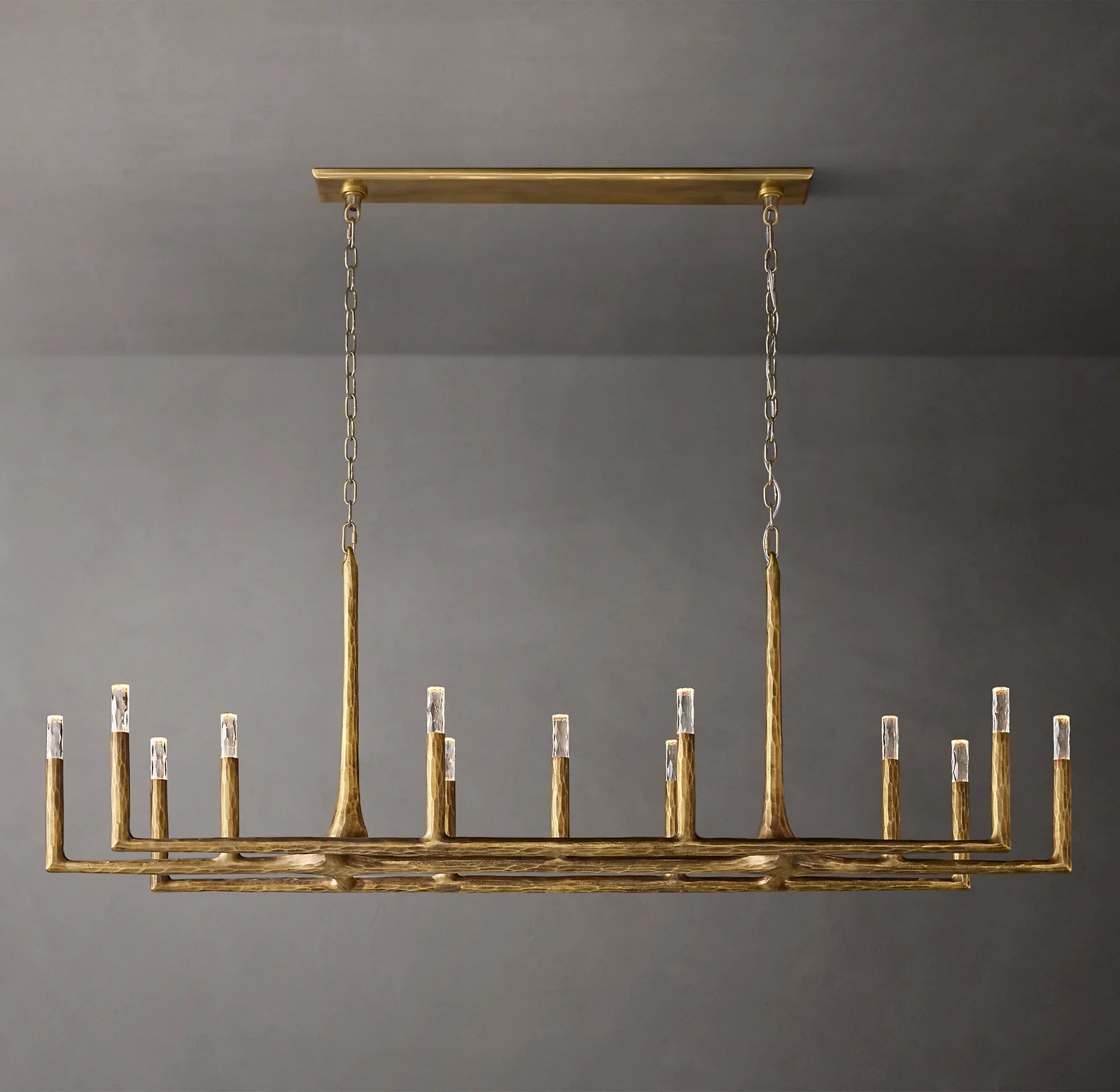 Forged Candlestick Linear Chandelier - Thaddeus