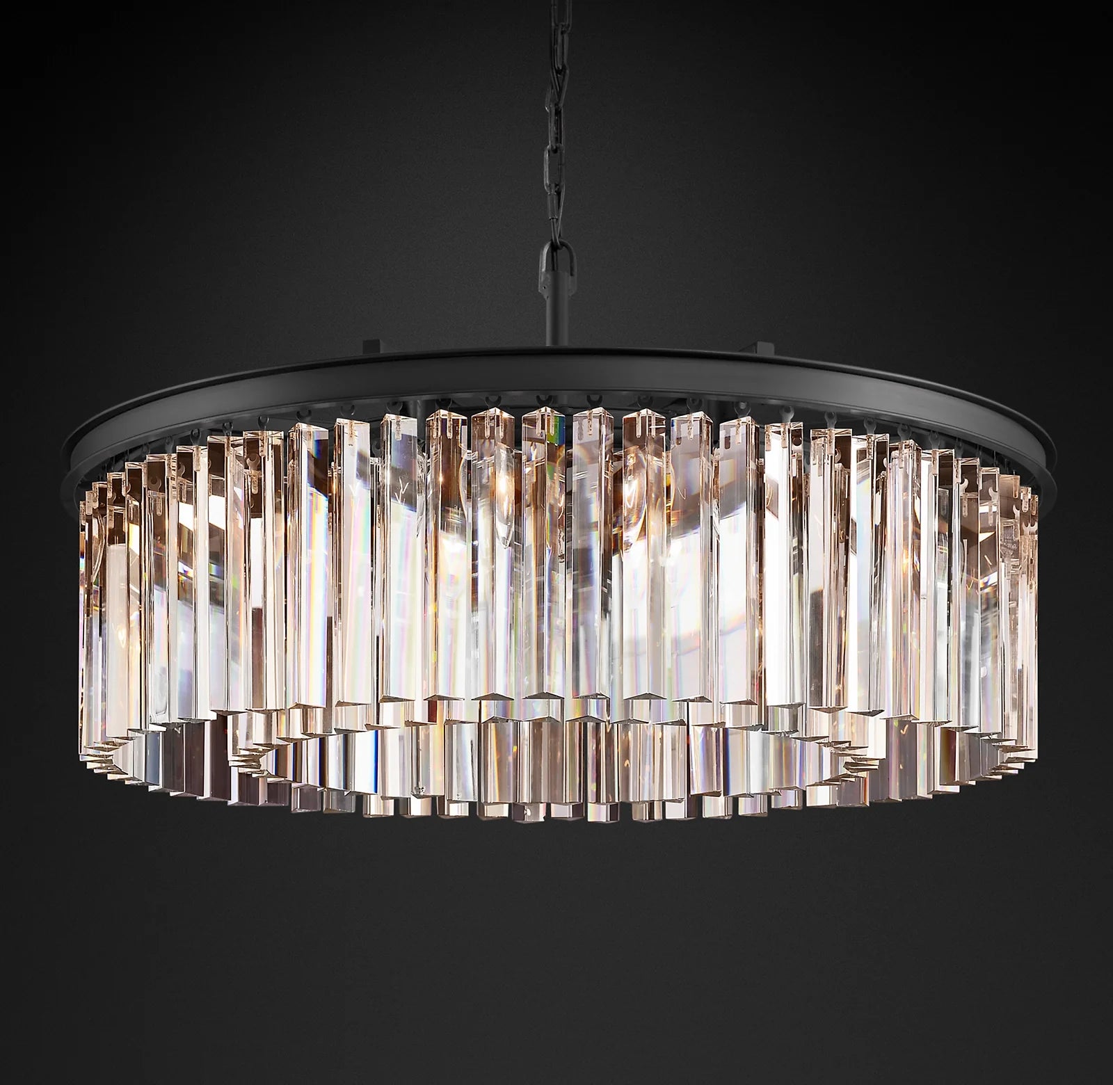 Crystal Prism Round Chandelier - Rhys