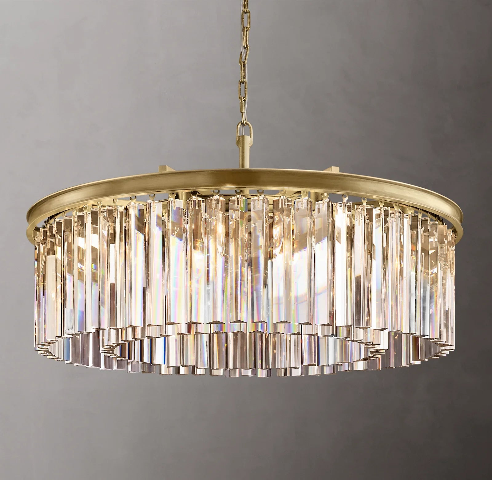 Crystal Prism Round Chandelier - Rhys