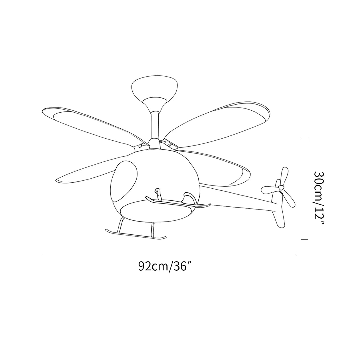Deckenventilator-Flugzeuglampe für Kinderzimmer
