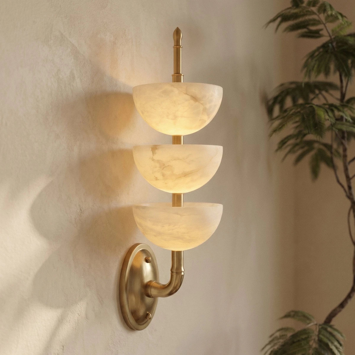 Aurelia Marble Tier Wall Lamp