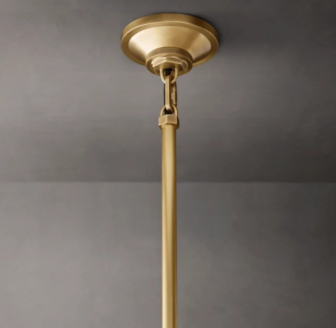 10 Inch Ribbed Glass Dome Pendant Light - Machinist