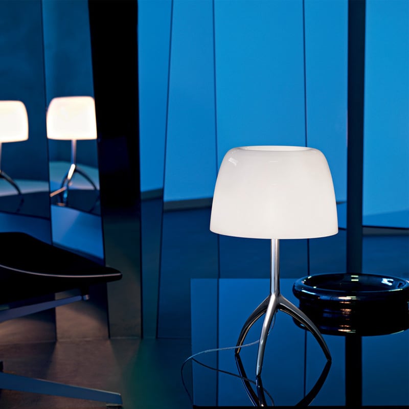 Sculptural Glass Table Lamp