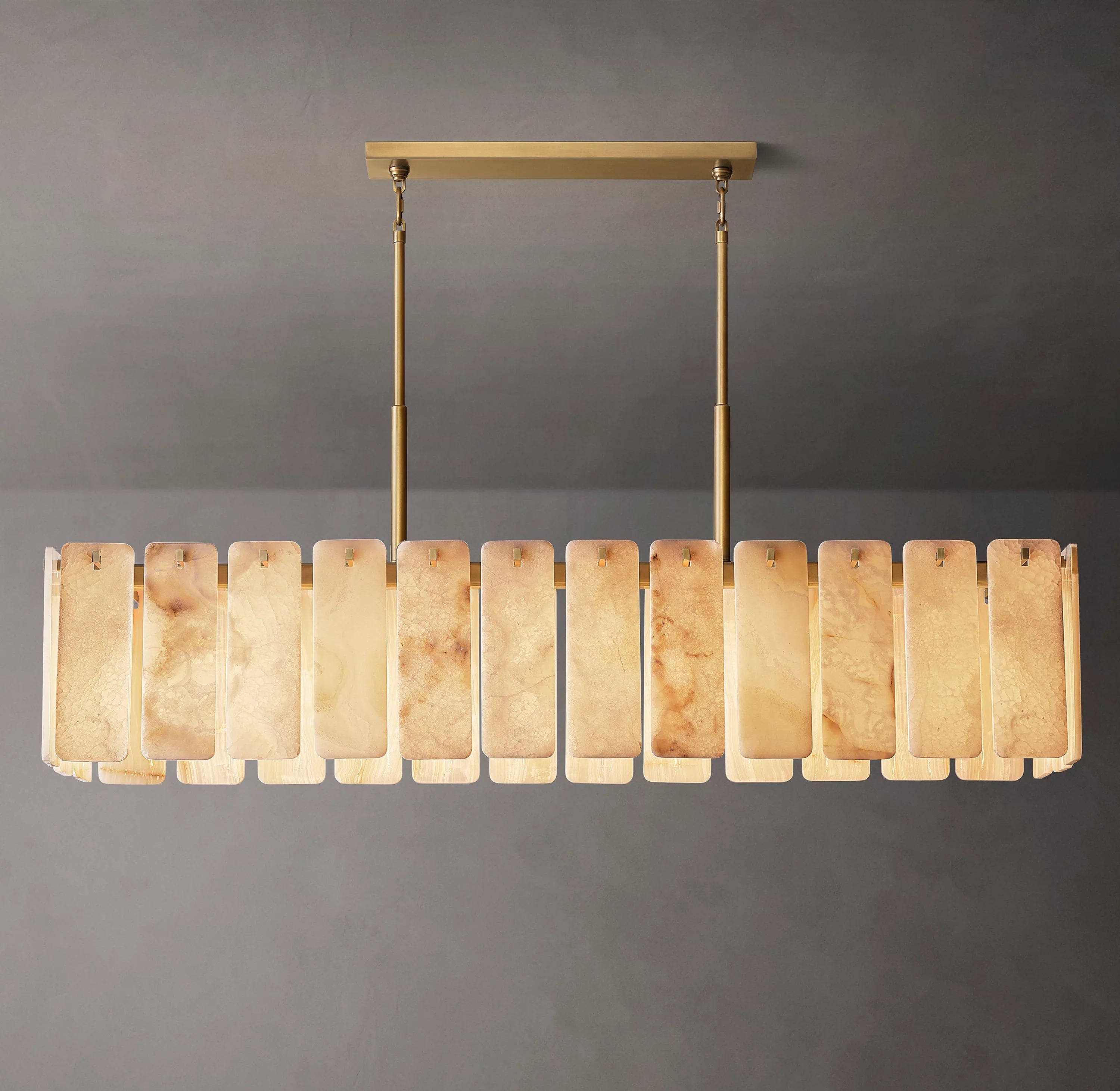 Alabaster Rectangular Chandelier - Calamette