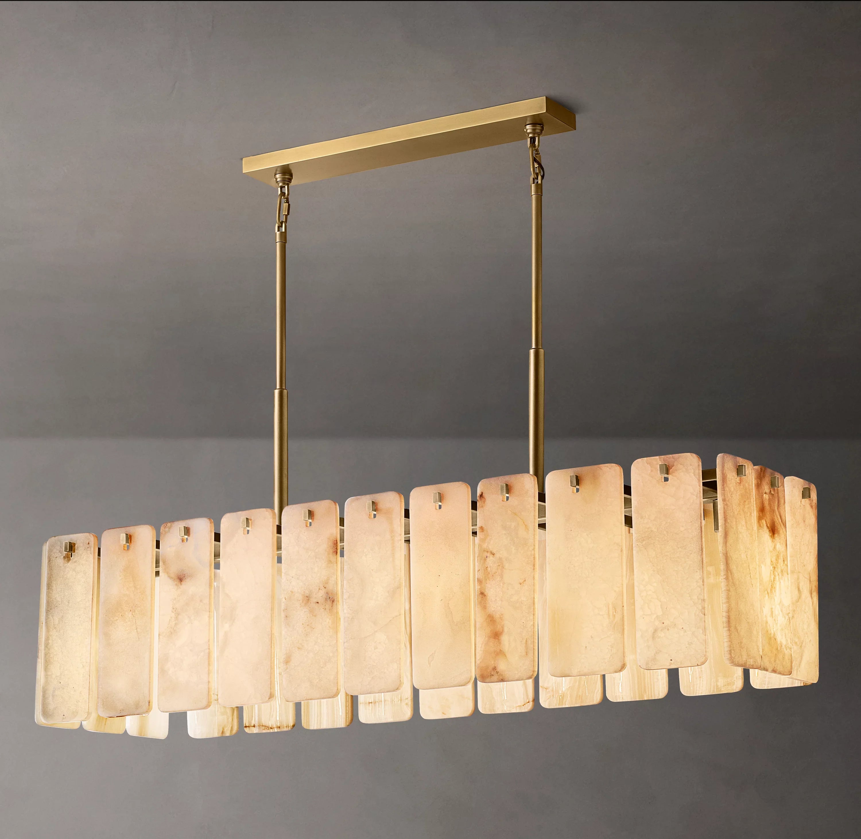 Alabaster Rectangular Chandelier - Calamette