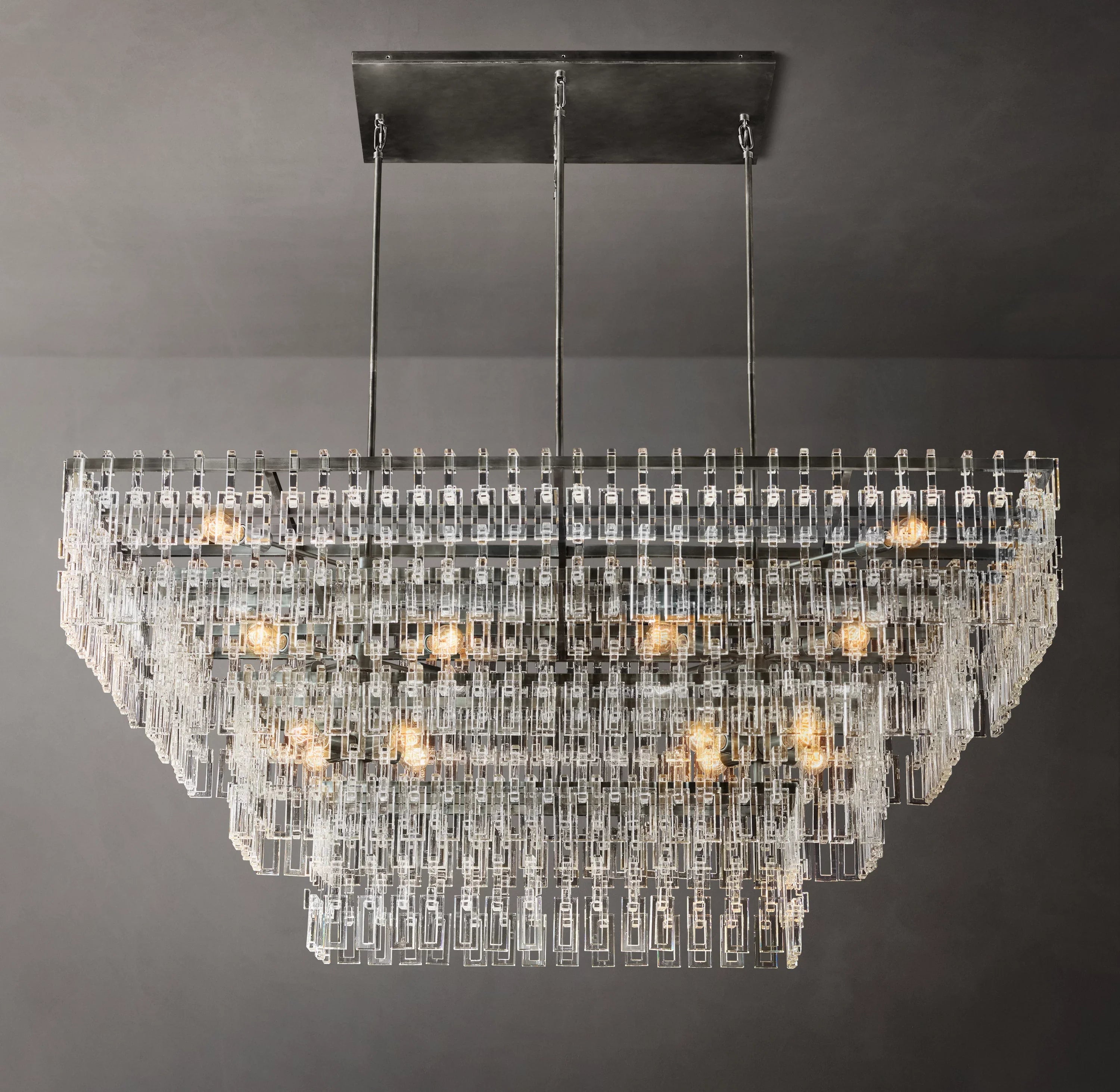 Chain Crystal Rectangular Chandelier - Marignan